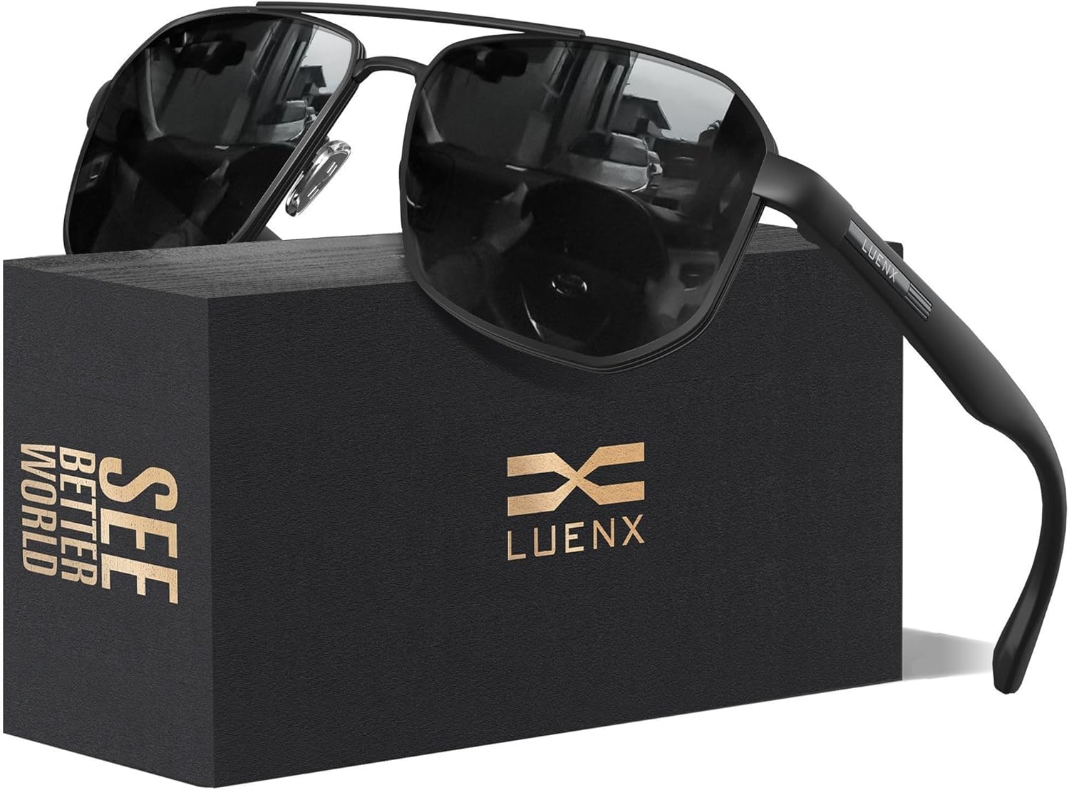 LUENX Aviator Sunglasses for Men