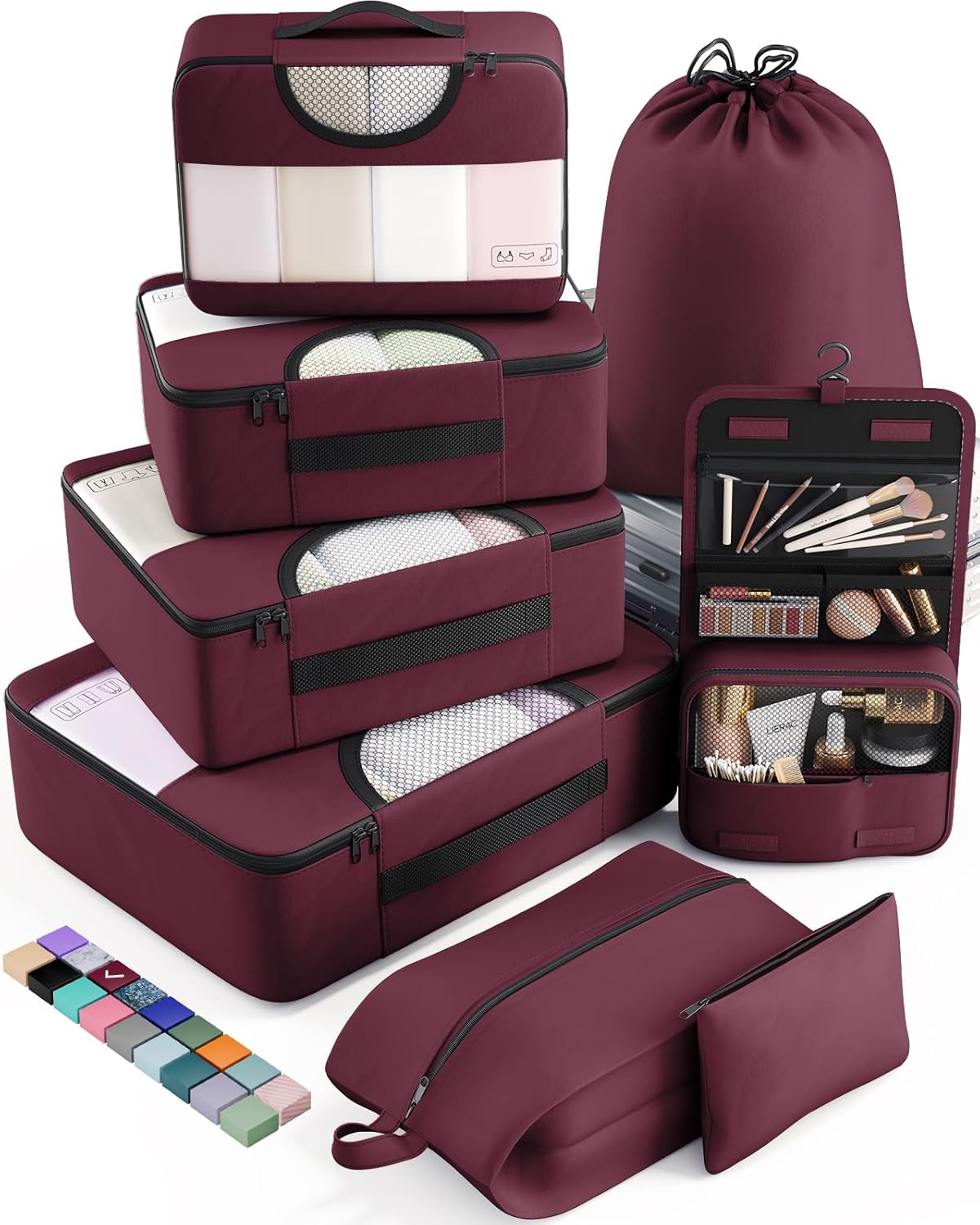 Veken Packing Cubes Set, Travel Luggage Organizers