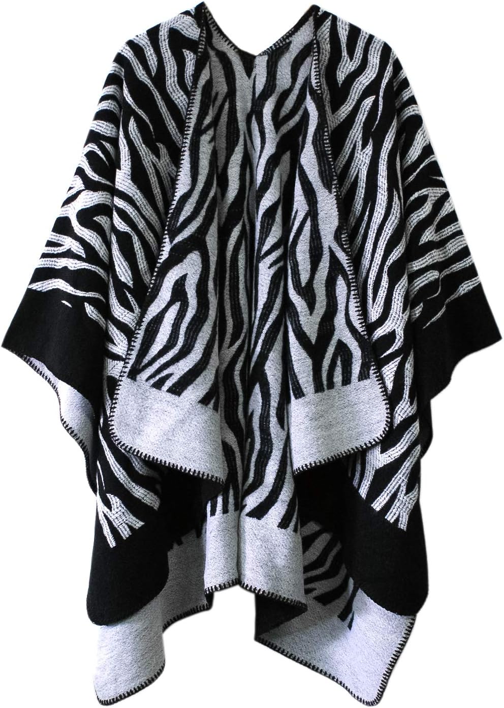 Vintage Pattern Poncho Cape for Women