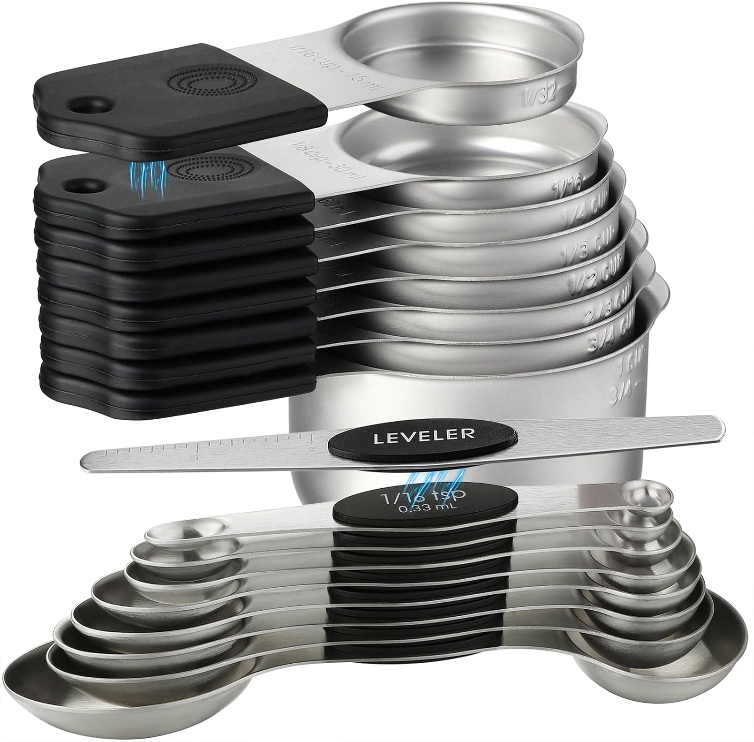 Magnetic Measuring Cups and Spoons Set