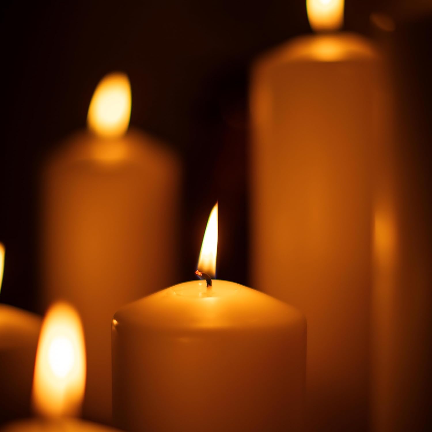 Stonebriar Unscented White Tall Pillar Candles