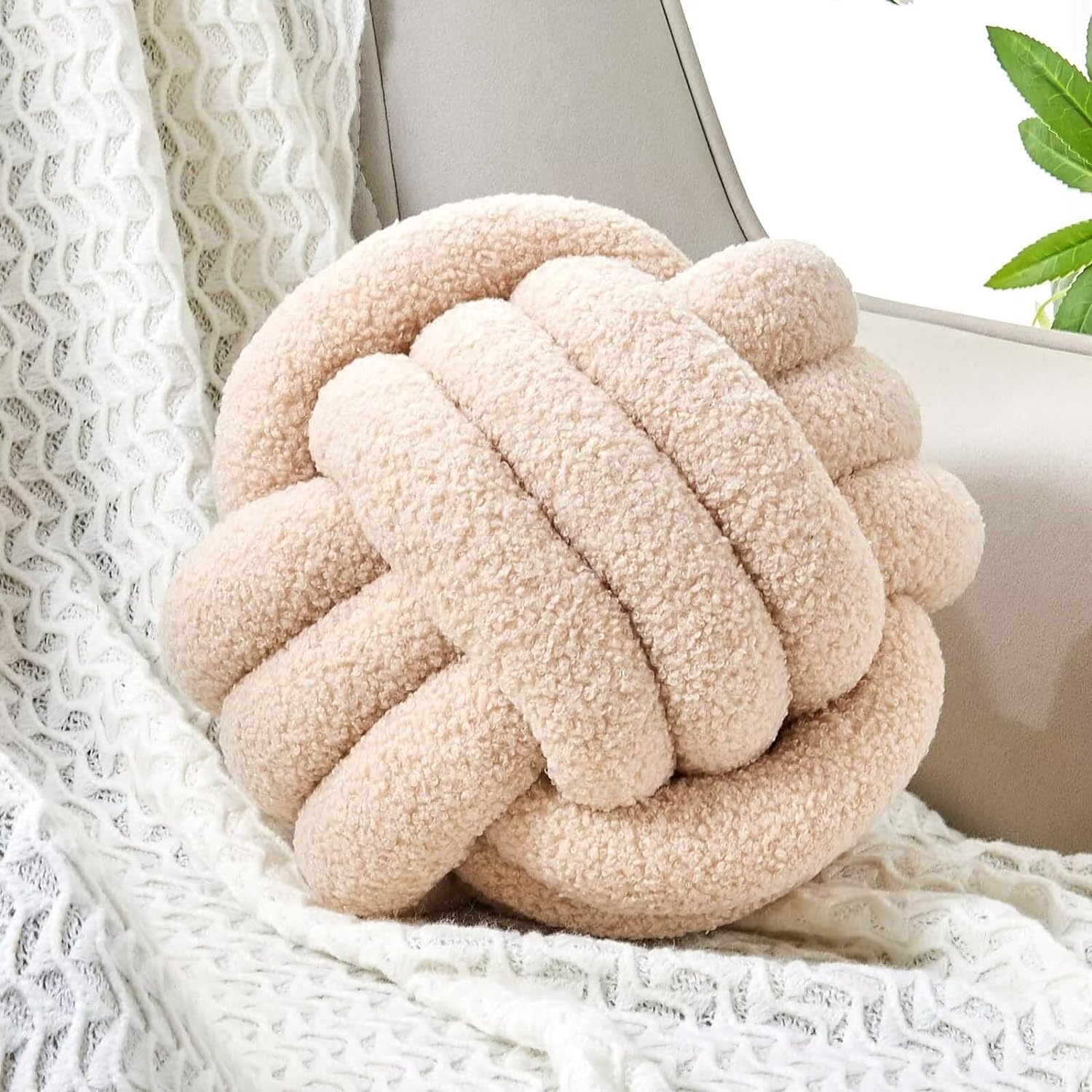 Uvvyui Knot Pillow Ball Soft Home Decorative
