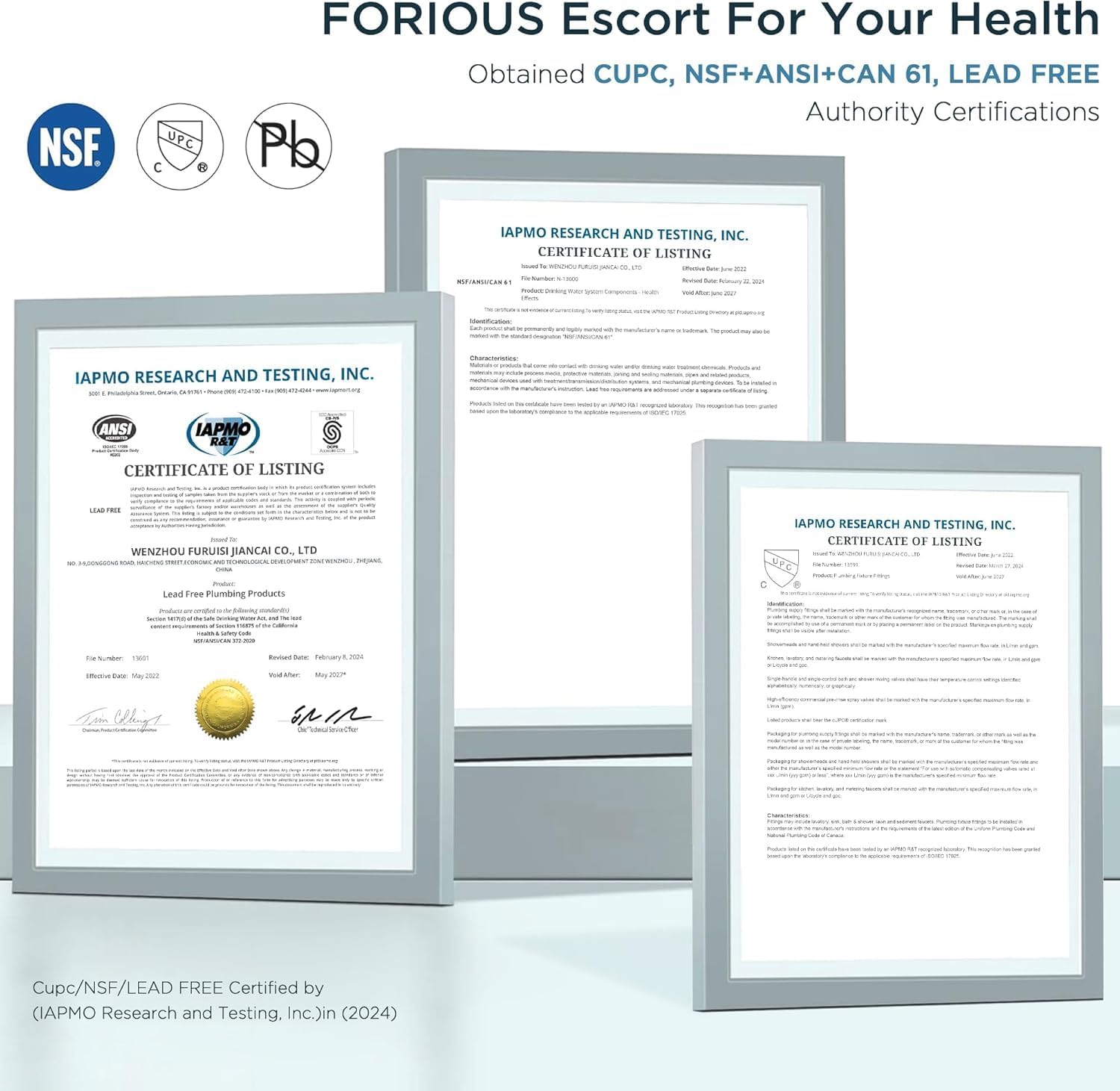 FORIOUS Square Matte Black Bathroom Faucets