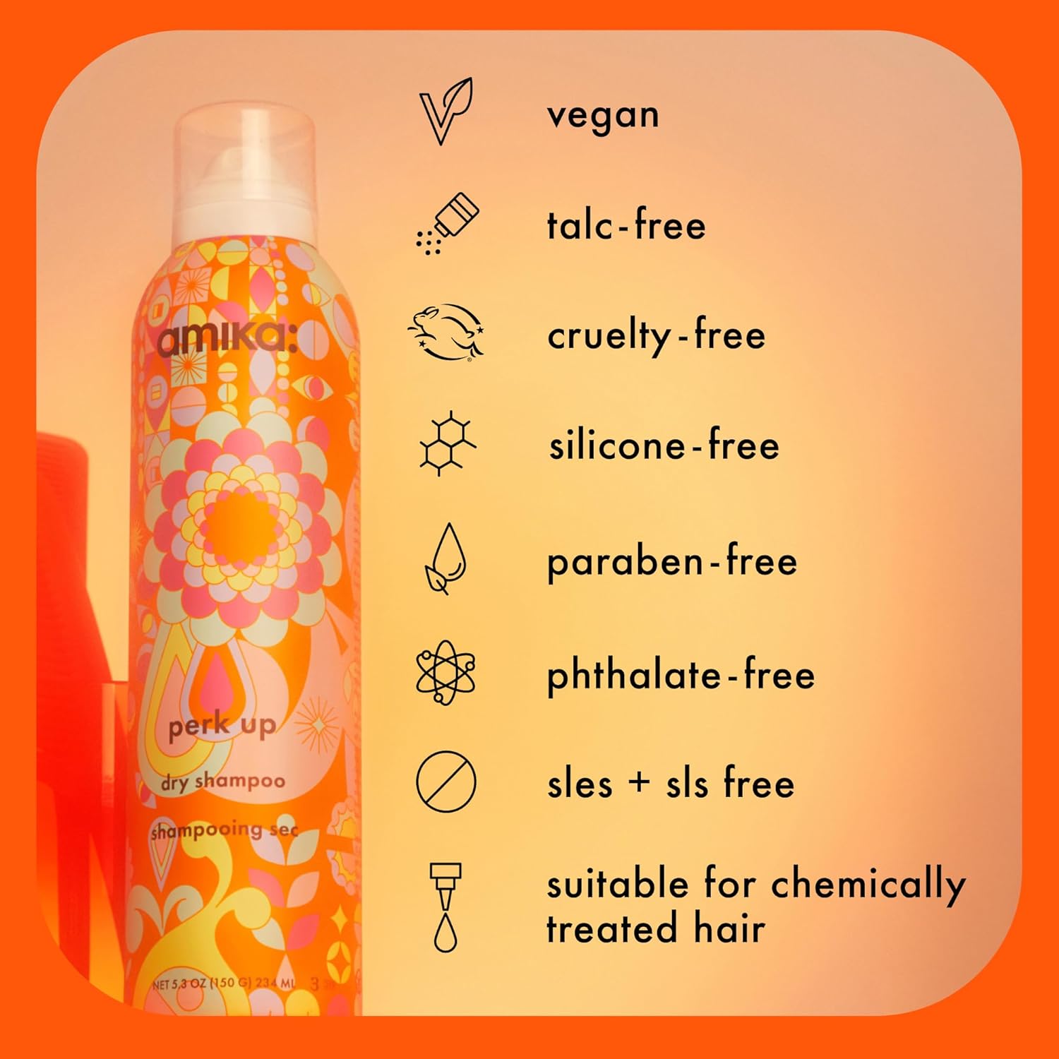 Amika perk up talc-free dry shampoo