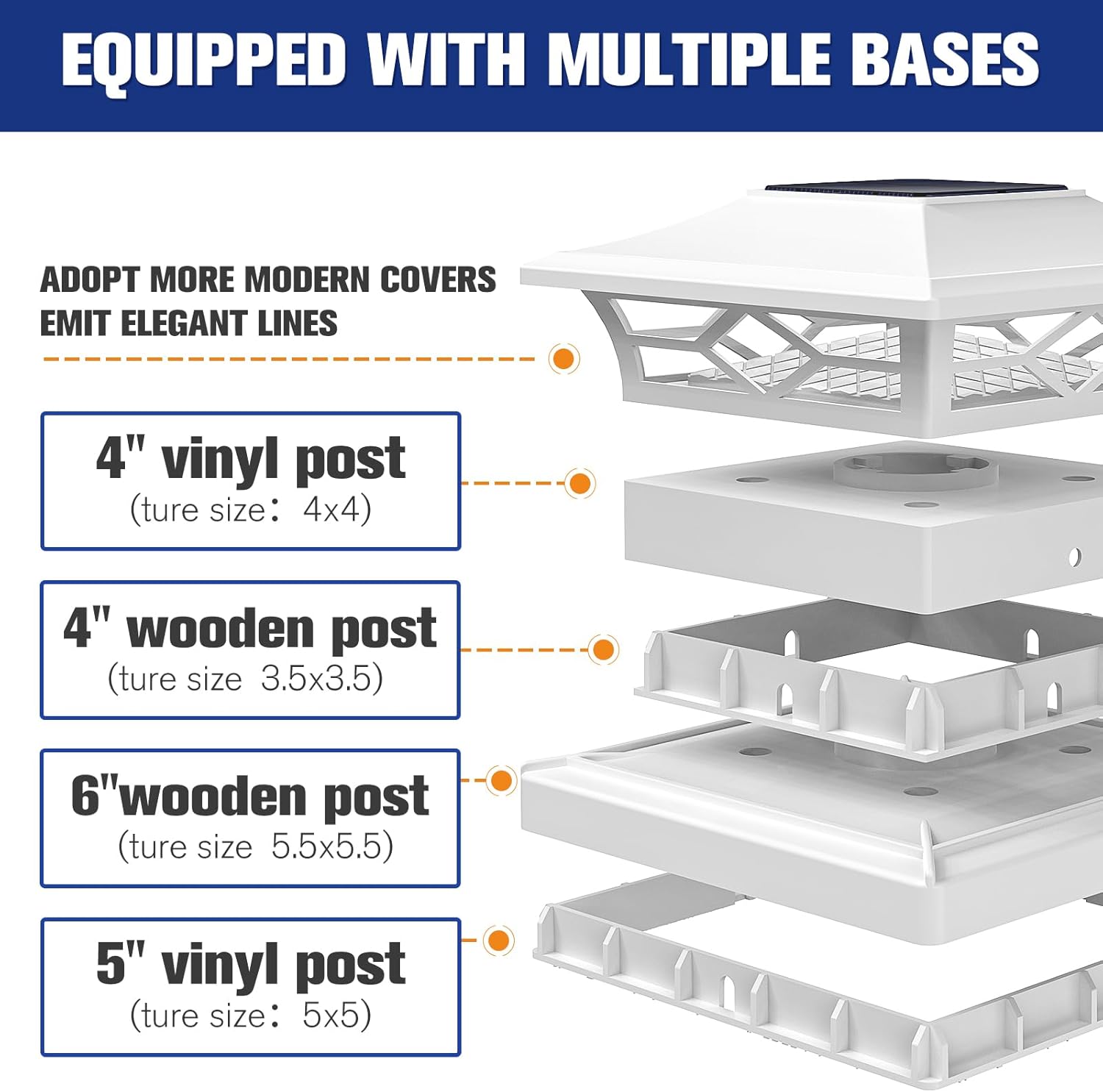 VOLISUN Solar Post Cap Lights for Dock Fence
