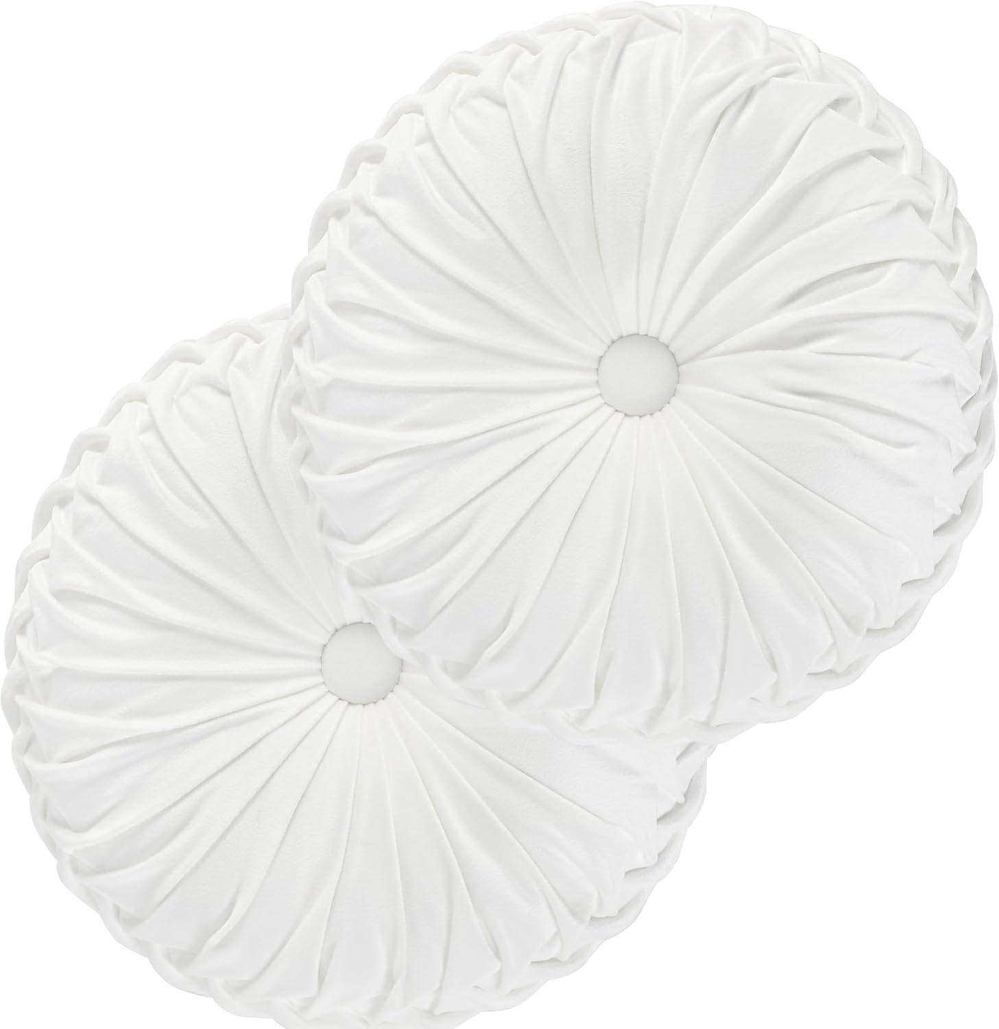 HIG Decorative Round Pleated Throw Pillows