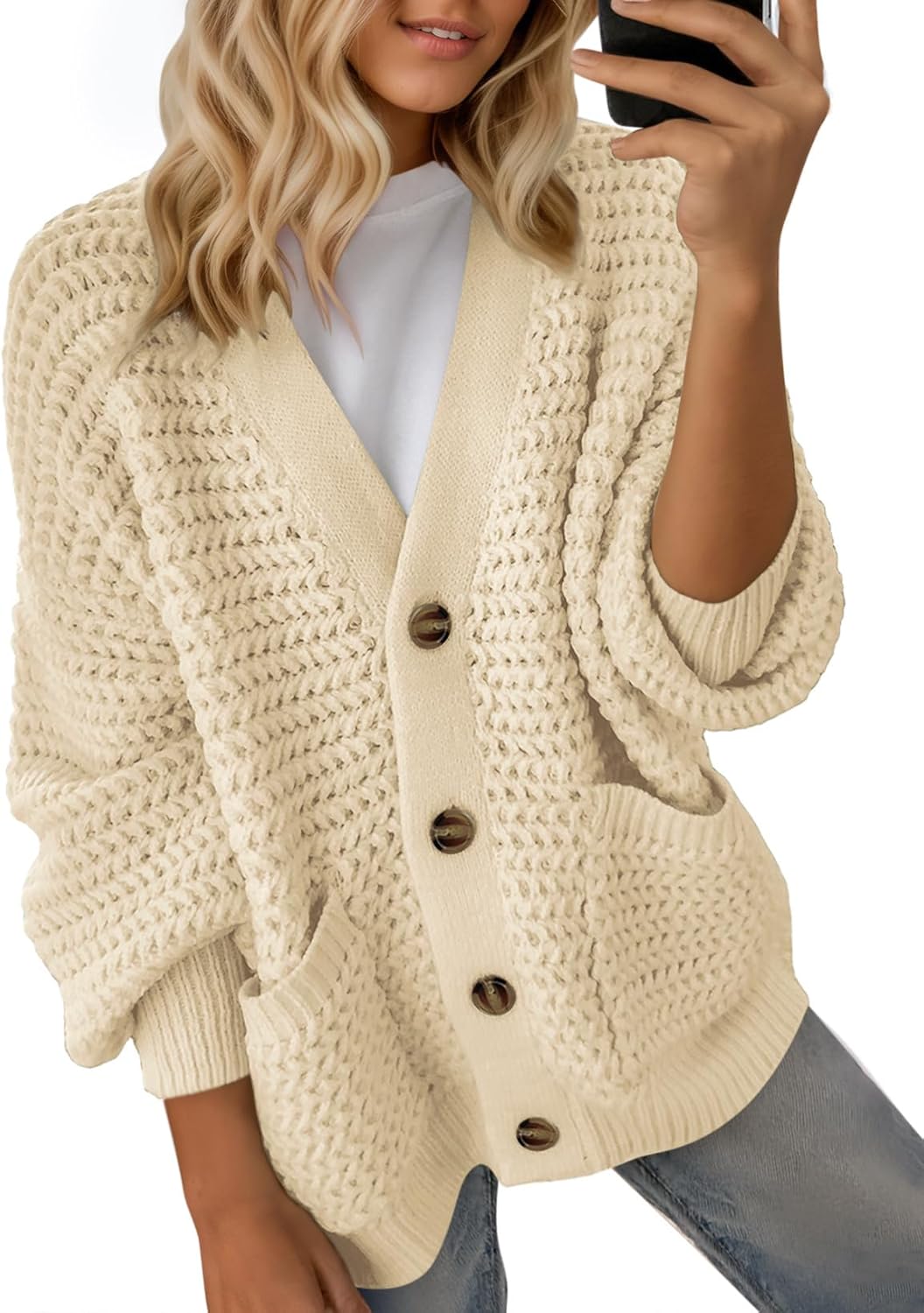 Long Sleeve Knit Sweater Coat for Women