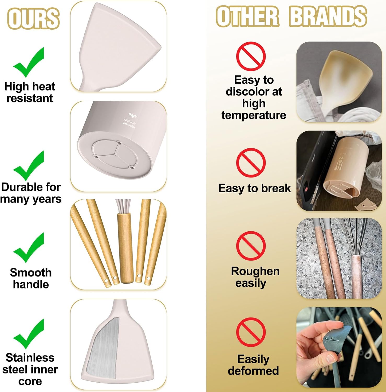 Umite Chef Silicone Kitchen Utensil Set