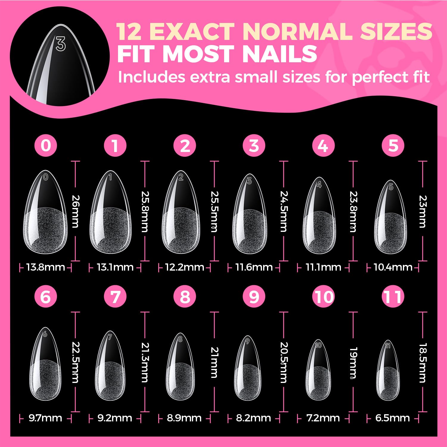 UNA GELLA Almond Gel Nail Tips