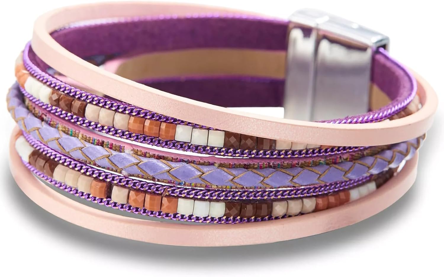 Fesciory Boho Leather Wrap Bracelet Women