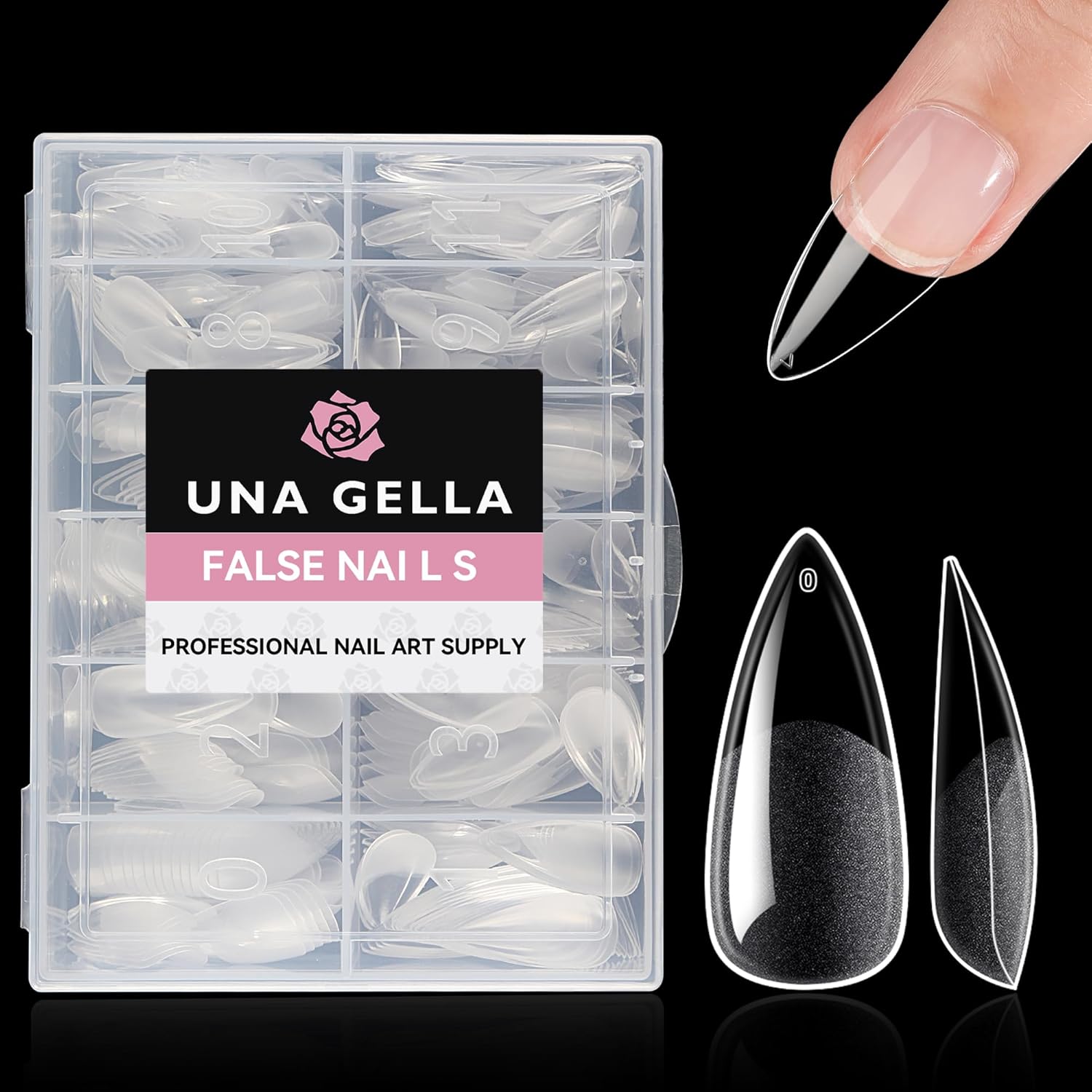 UNA GELLA Almond Gel Nail Tips