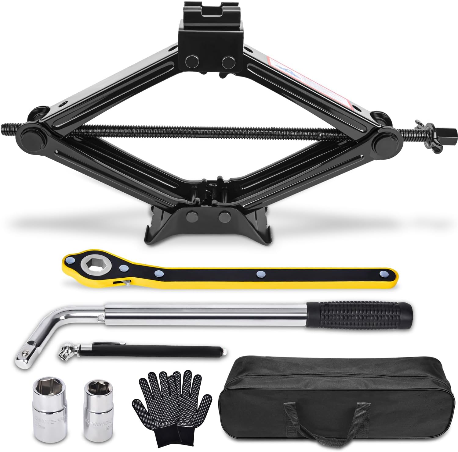 Car Jack Kit Scissor Jack for Car Tire Changing Kit