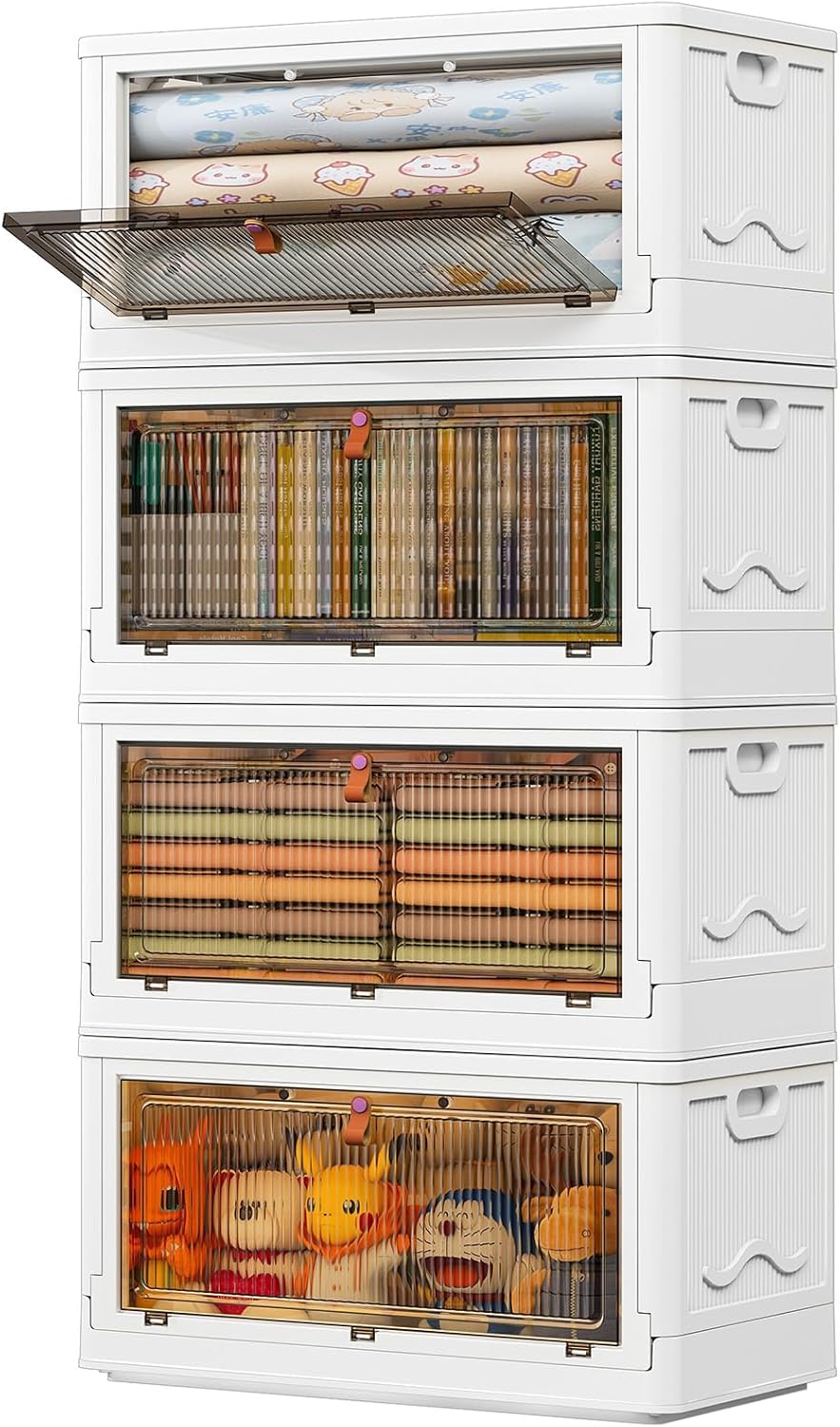 Plastic Storage Bins with Lid  Stackable Storage Containers