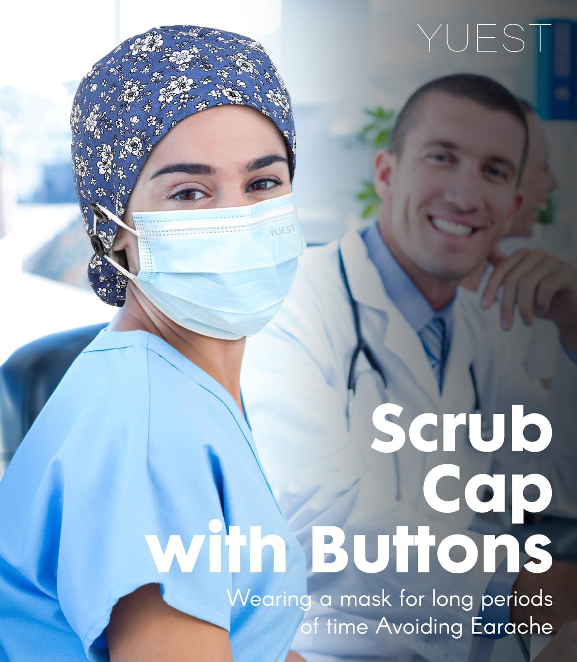 Scrub Caps Women Satin Lined Ponytail Surgical Caps