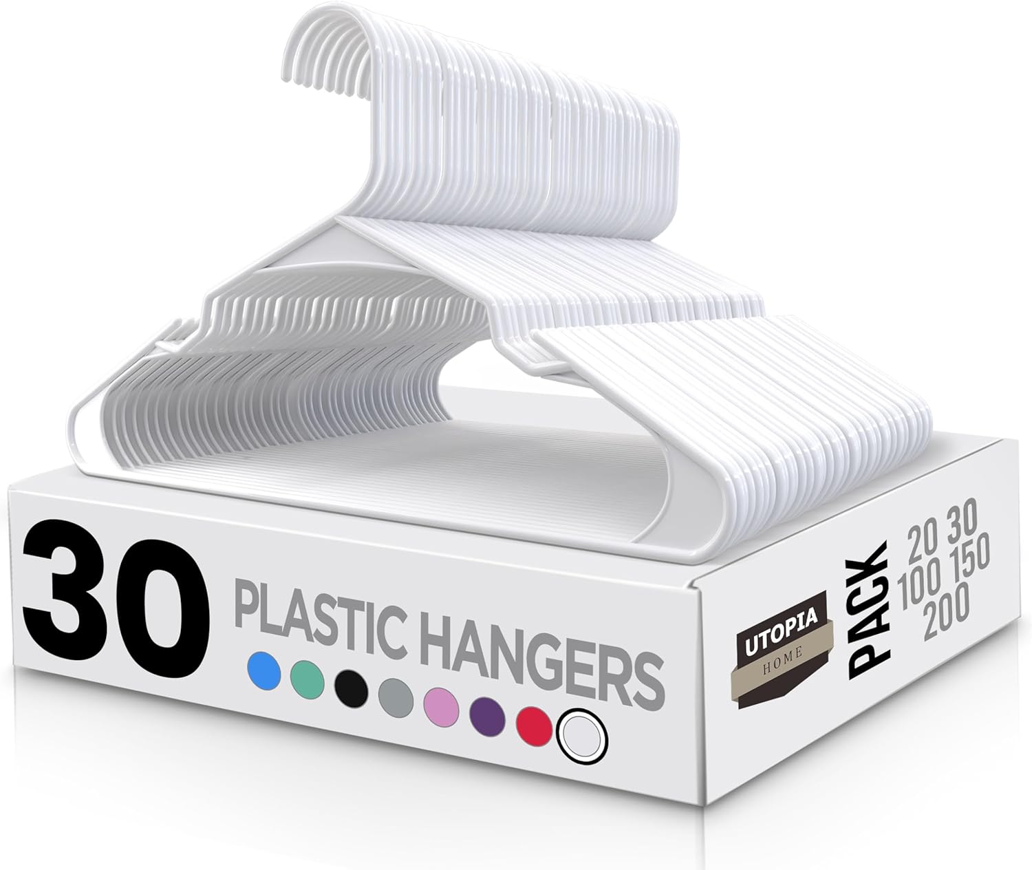 Utopia Home Plastic Hangers Space Saving Clothes Hanger