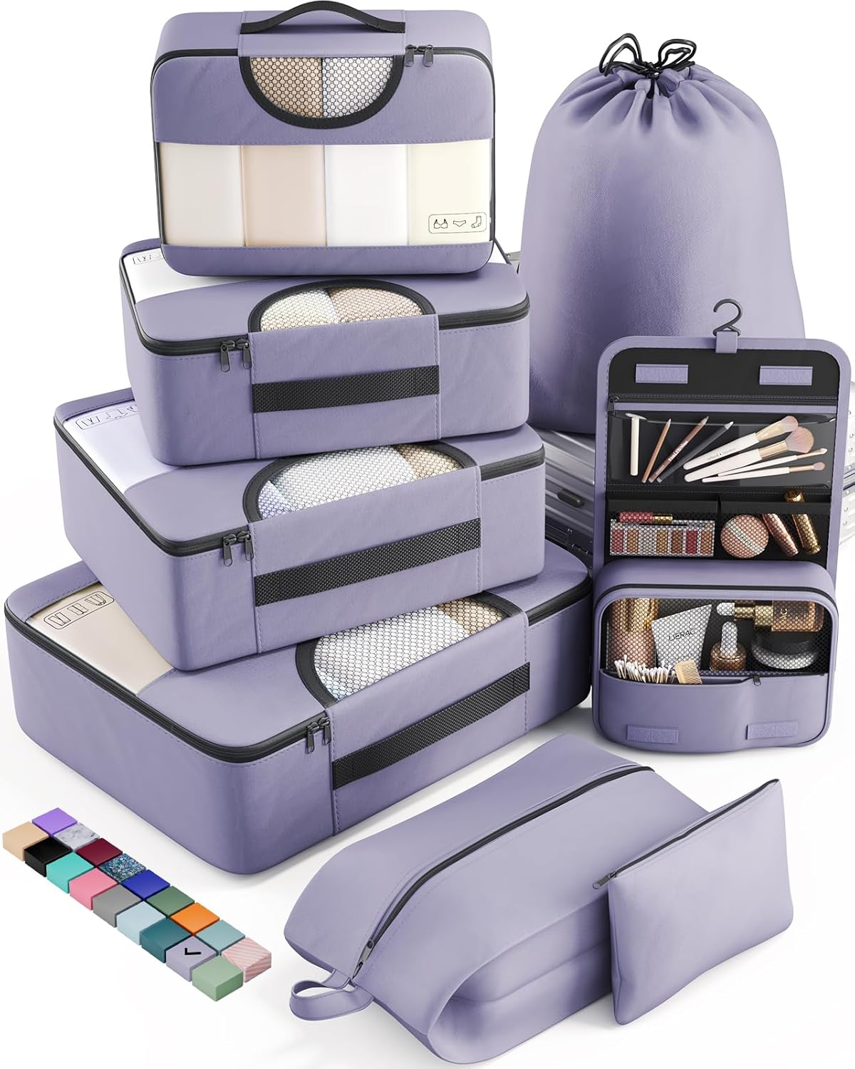 Veken Packing Cubes Set, Travel Luggage Organizers