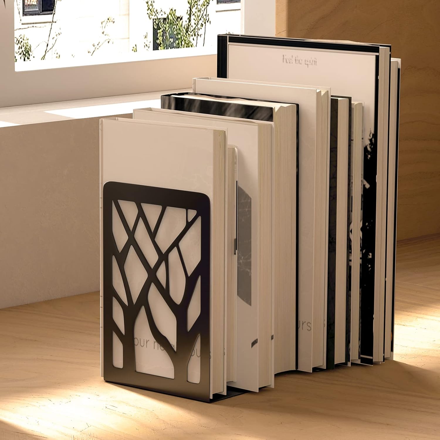 MaxGear Book Ends Tree Design Bookends for Shelves