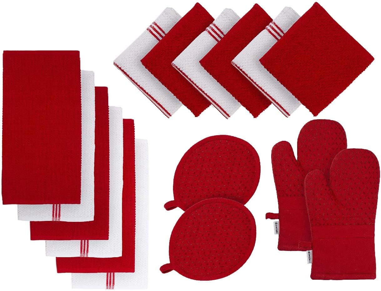 LANE LINEN Kitchen Towels and Dishcloths Sets