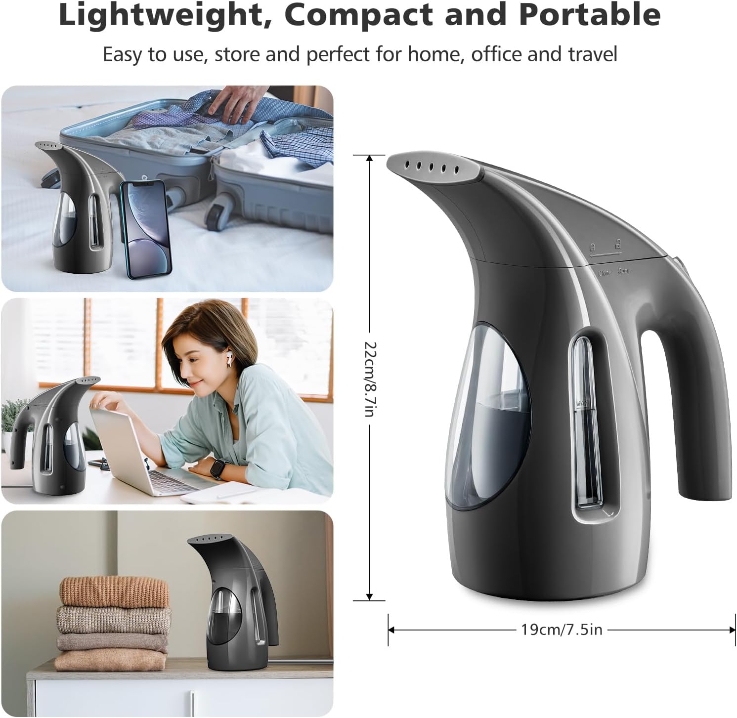 HiLIFE Steamer for Clothes Portable Handheld Design