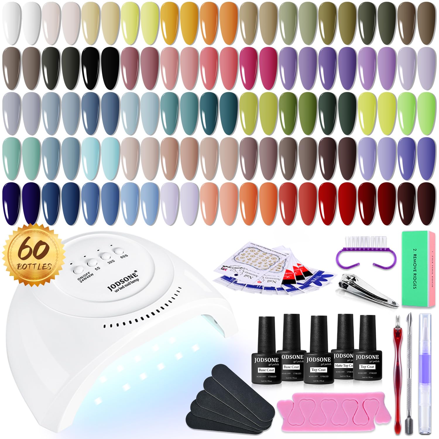 JODSONE 36-Piece Gel Nail Polish Set 32 Colors