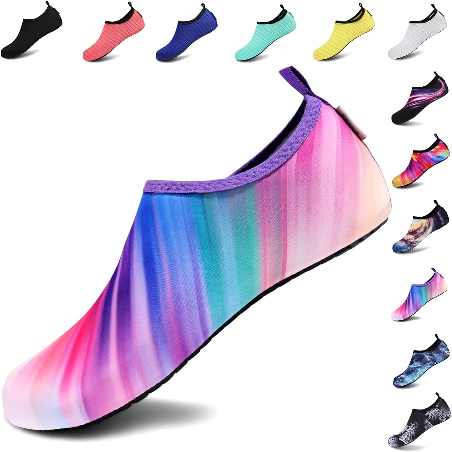 VIFUUR Water Shoes – Barefoot Quick-Dry Aqua Socks