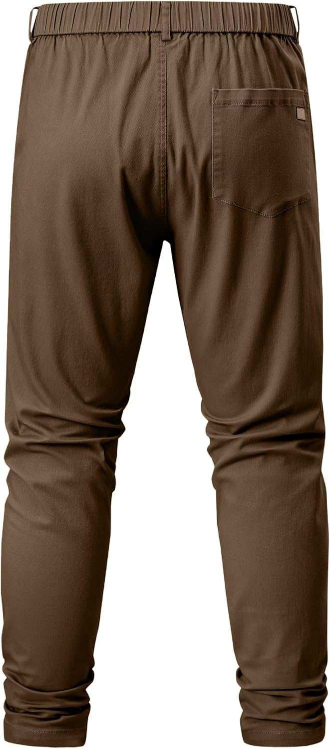 JMIERR Men's Chino Pants Casual Stretch Waist