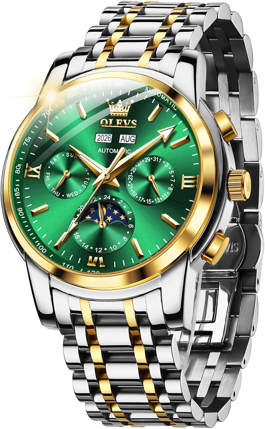 OLEVS Mens Automatic Watches Skeleton Mechanical
