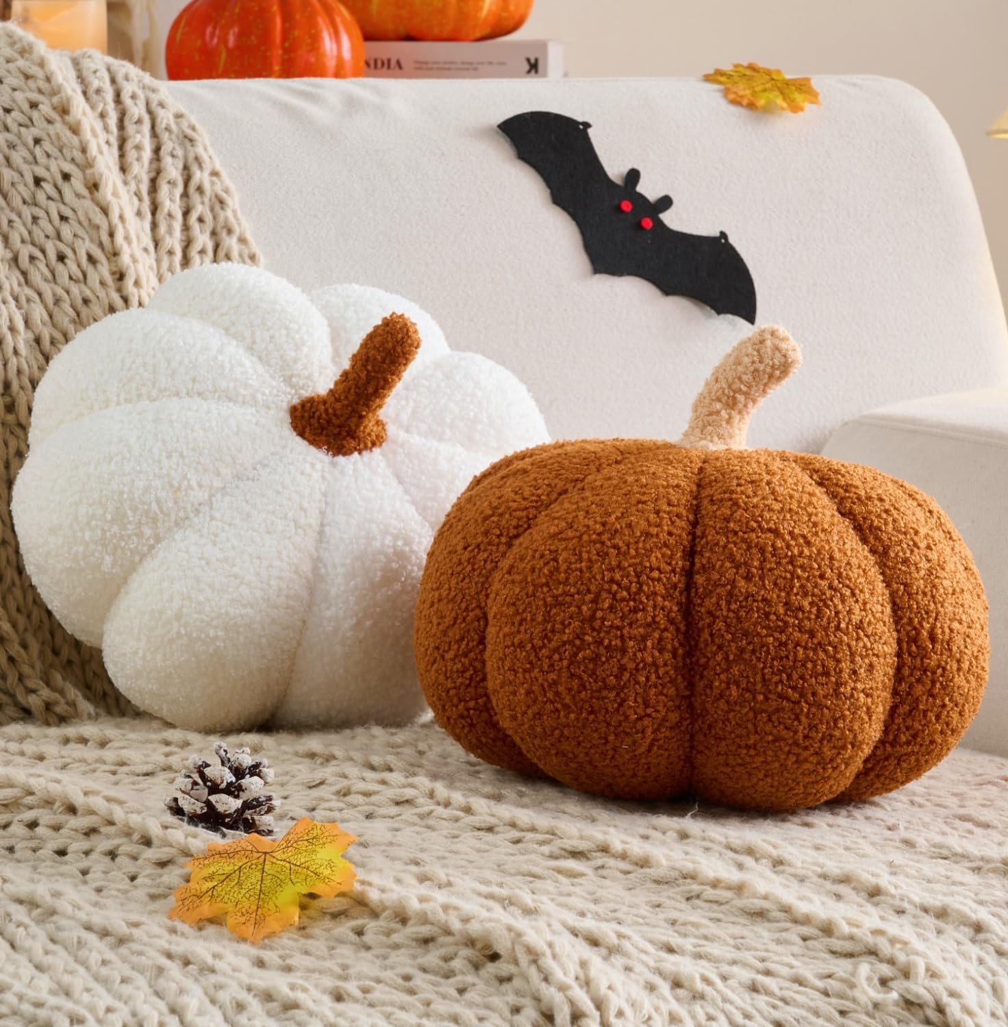 Fall Decor Pumpkin Pillow Halloween Pumpkin Shaped