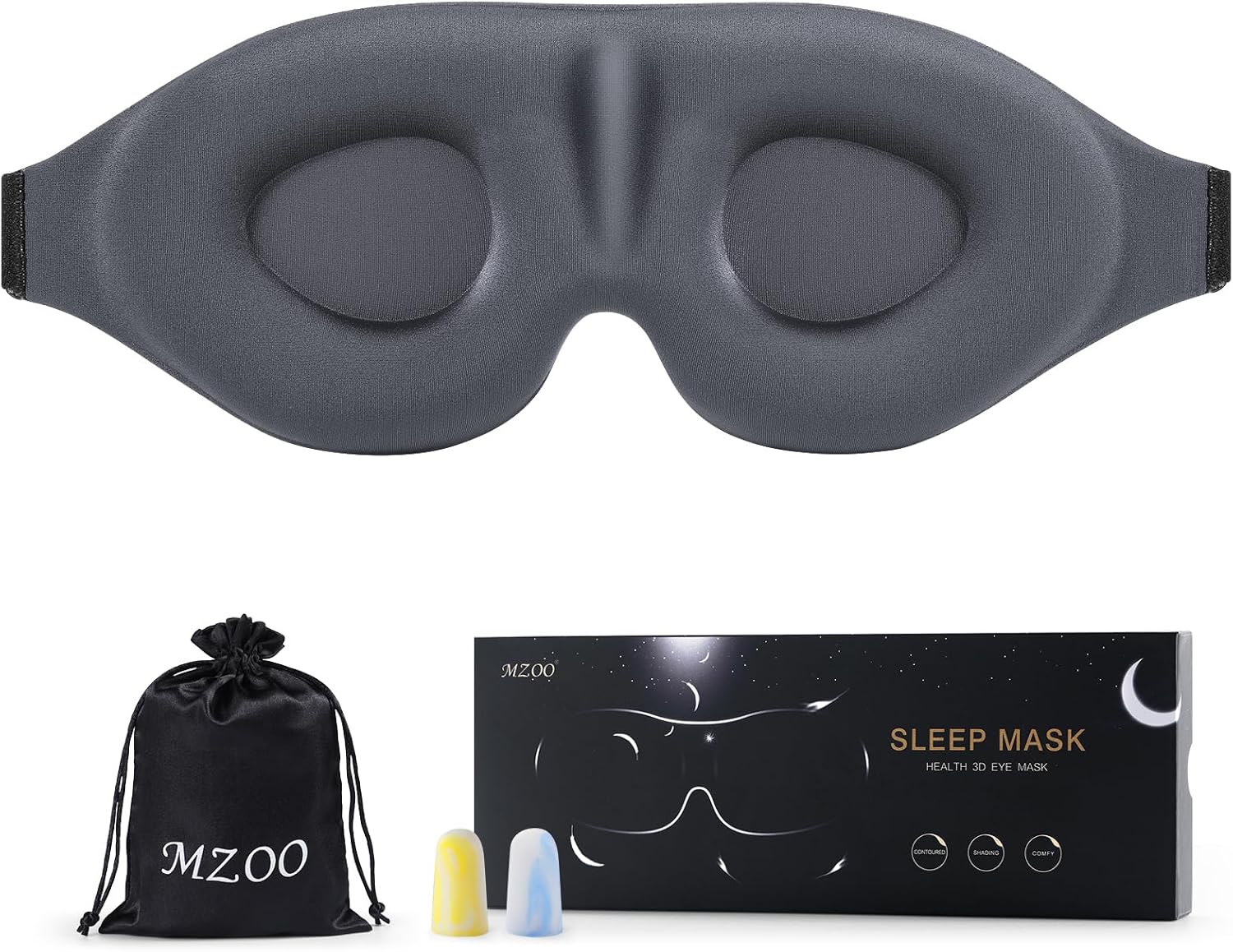 MZOO 3D Sleep Eye Mask Travel Blindfold