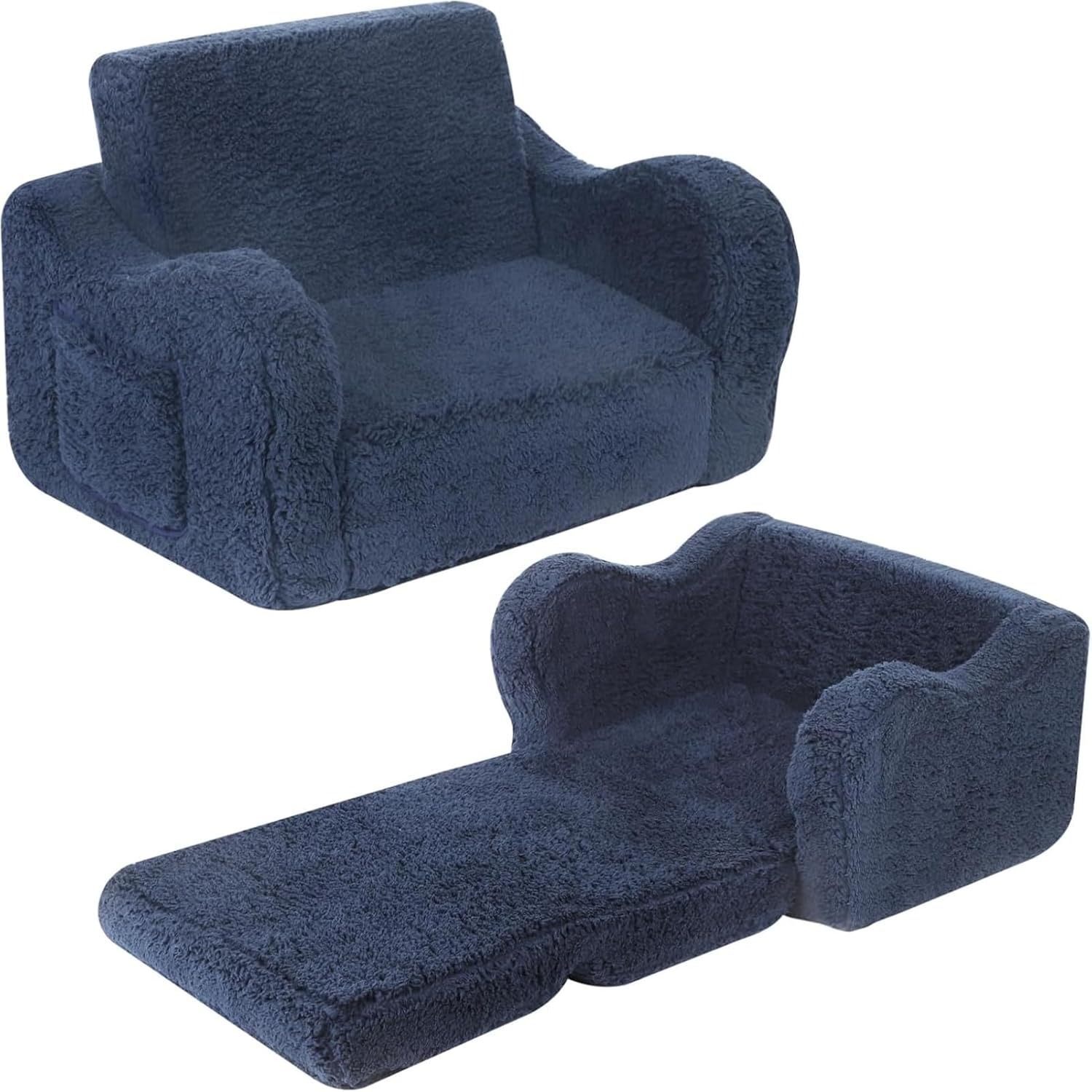 Kids Chairs for Toddle Soft Sherpa Couch Fold Out