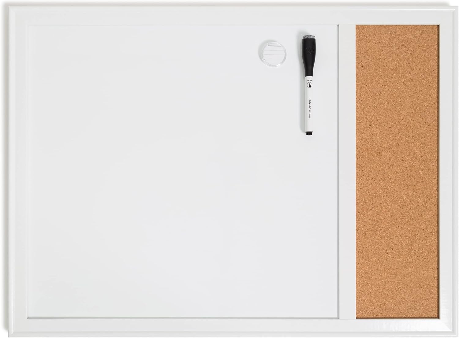 U Brands Cork Bulletin Board Light Birch Wood Frame