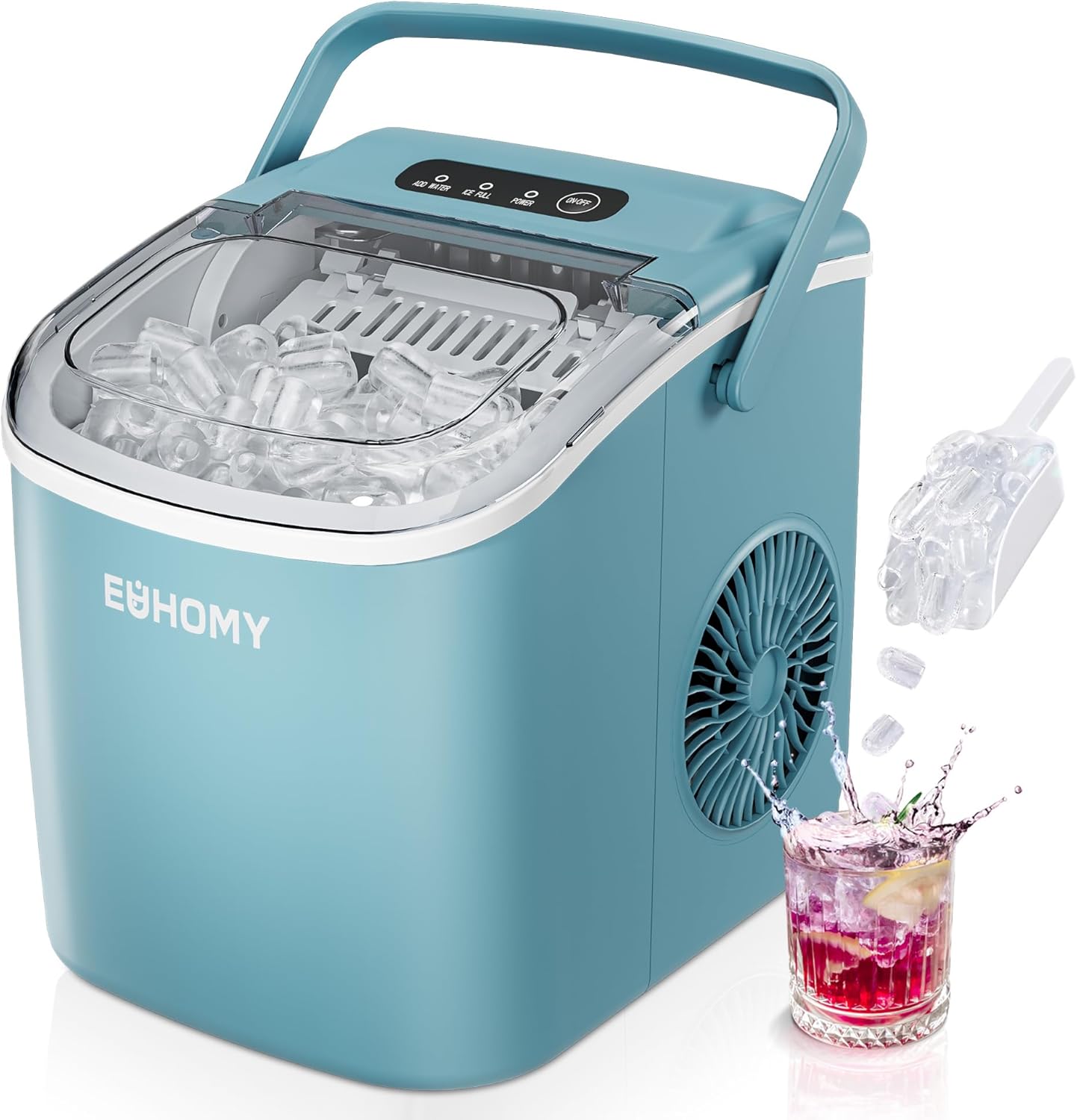 EUHOMY Countertop Ice Maker with Handle