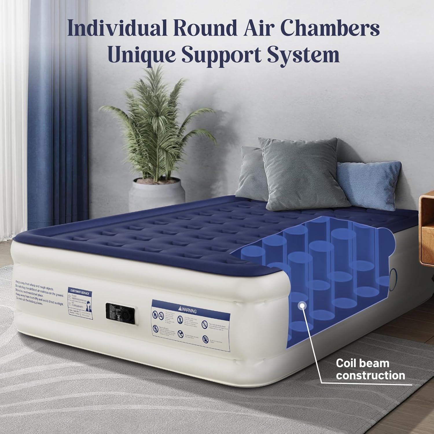 Air Mattress Queen with Built-in Pump