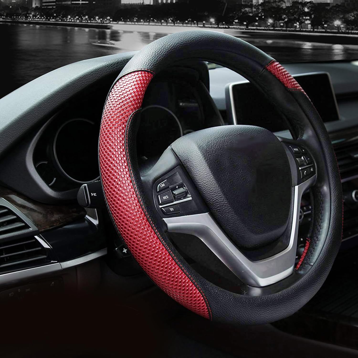 Valleycomfy Microfiber Leather Steering Wheel Cover