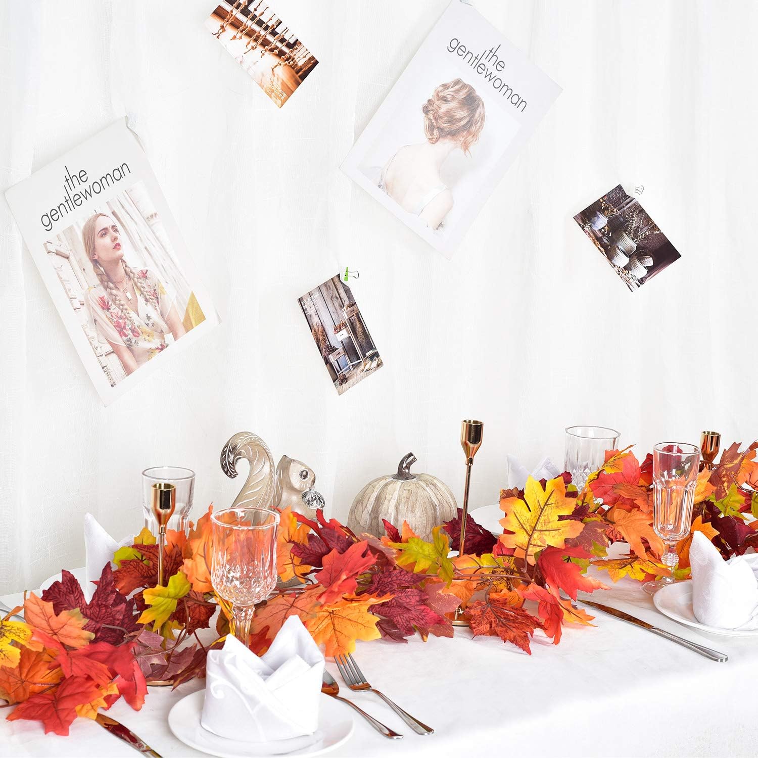DearHouse 2 Pack Fall Garland Maple Leaf