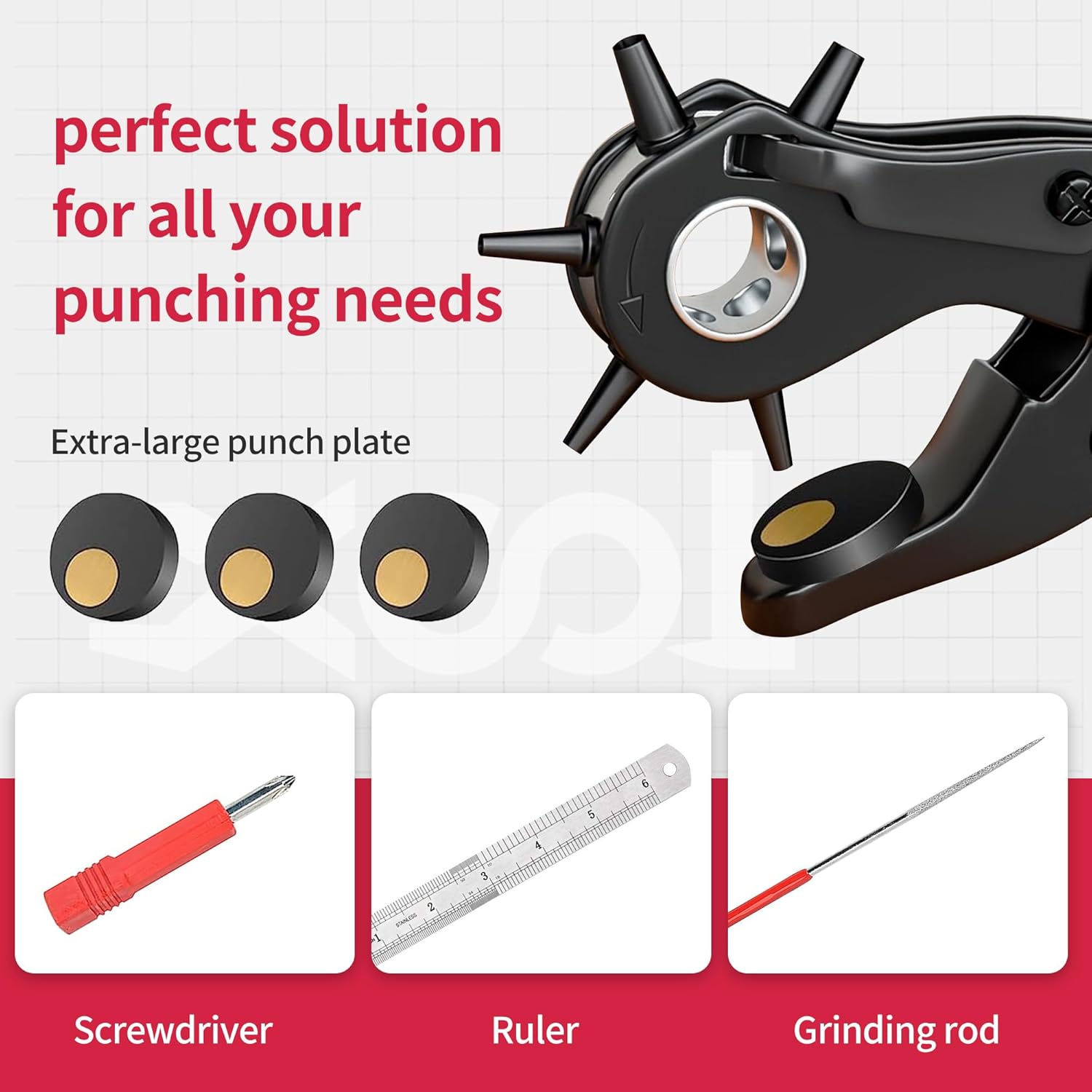 XOOL Leather Hole Punch Plier Kit