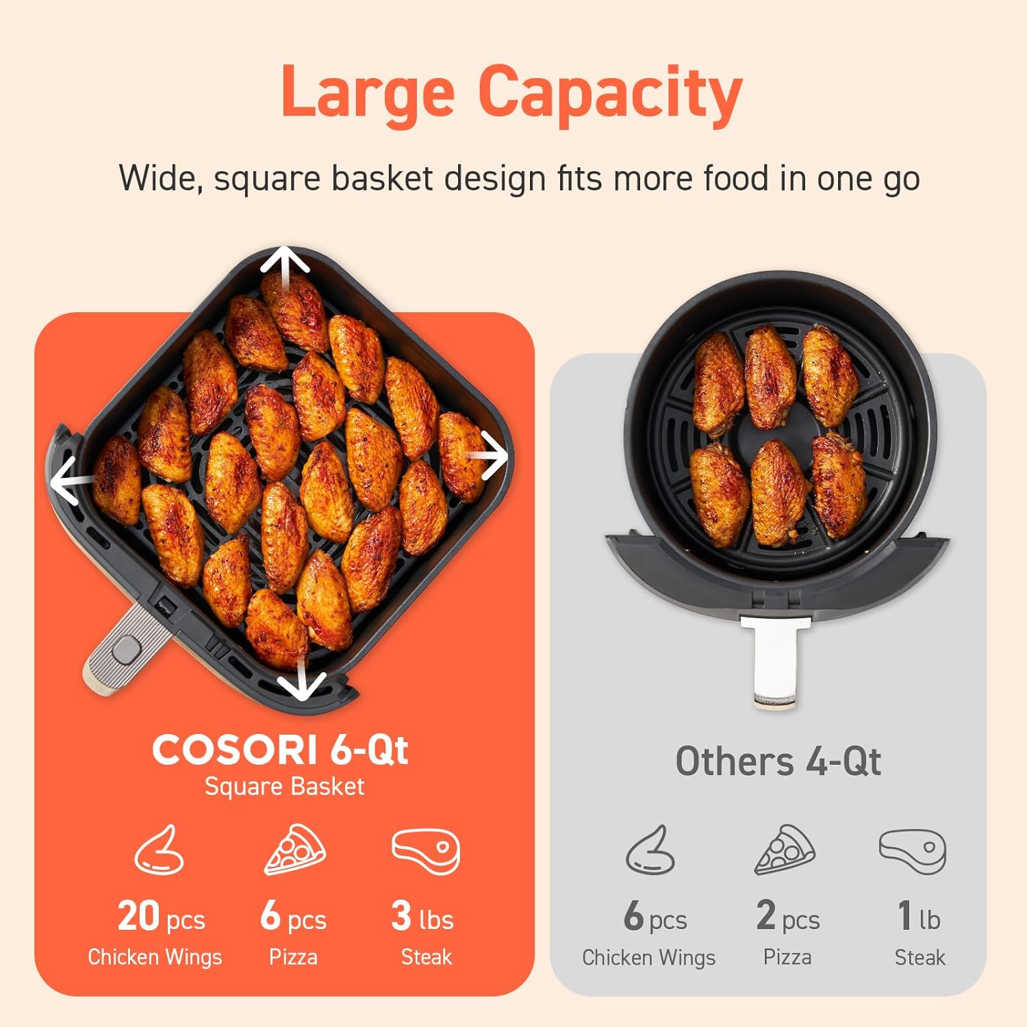 COSORI 6Qt Air Fryer 9-in-1 TurboBlaze