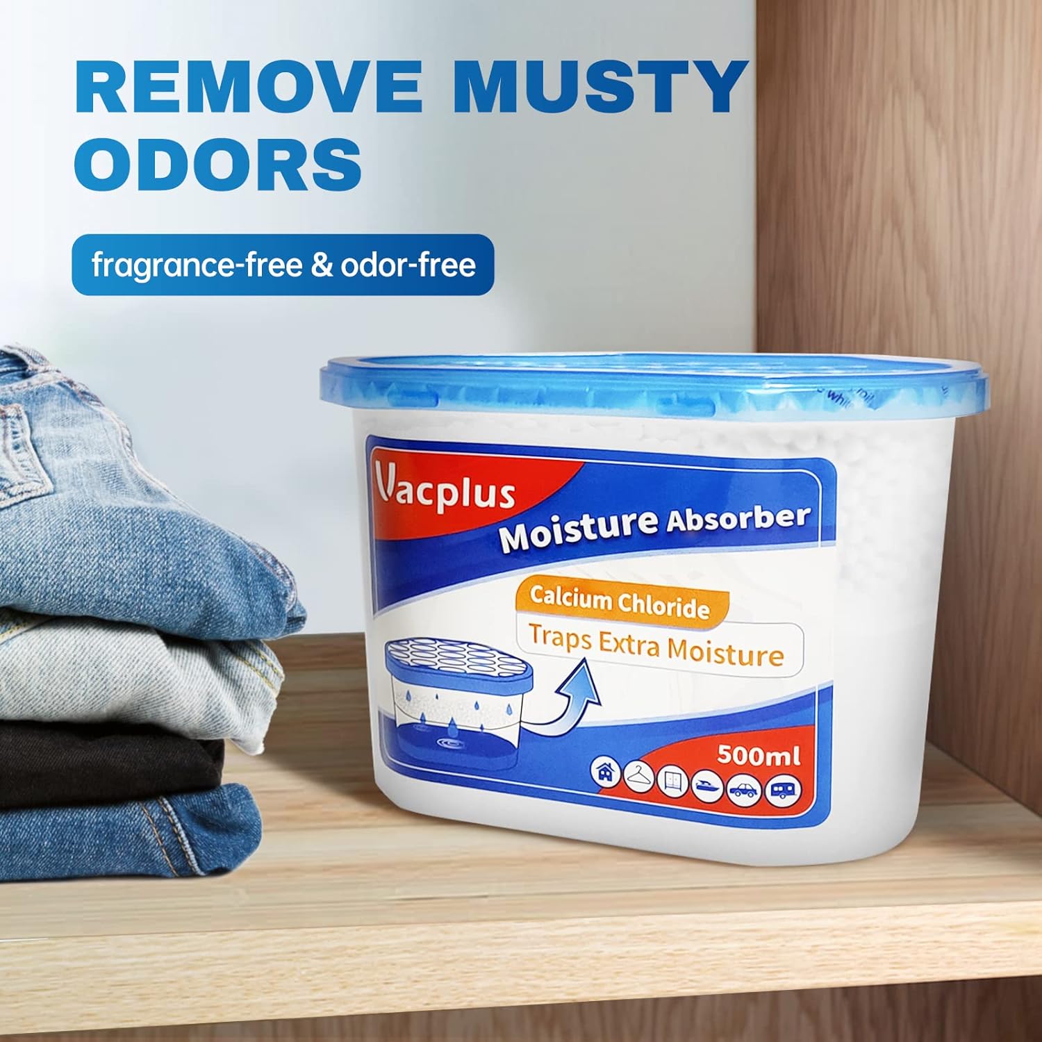 Vacplus 6-Pack Moisture Absorbers for Bathroom