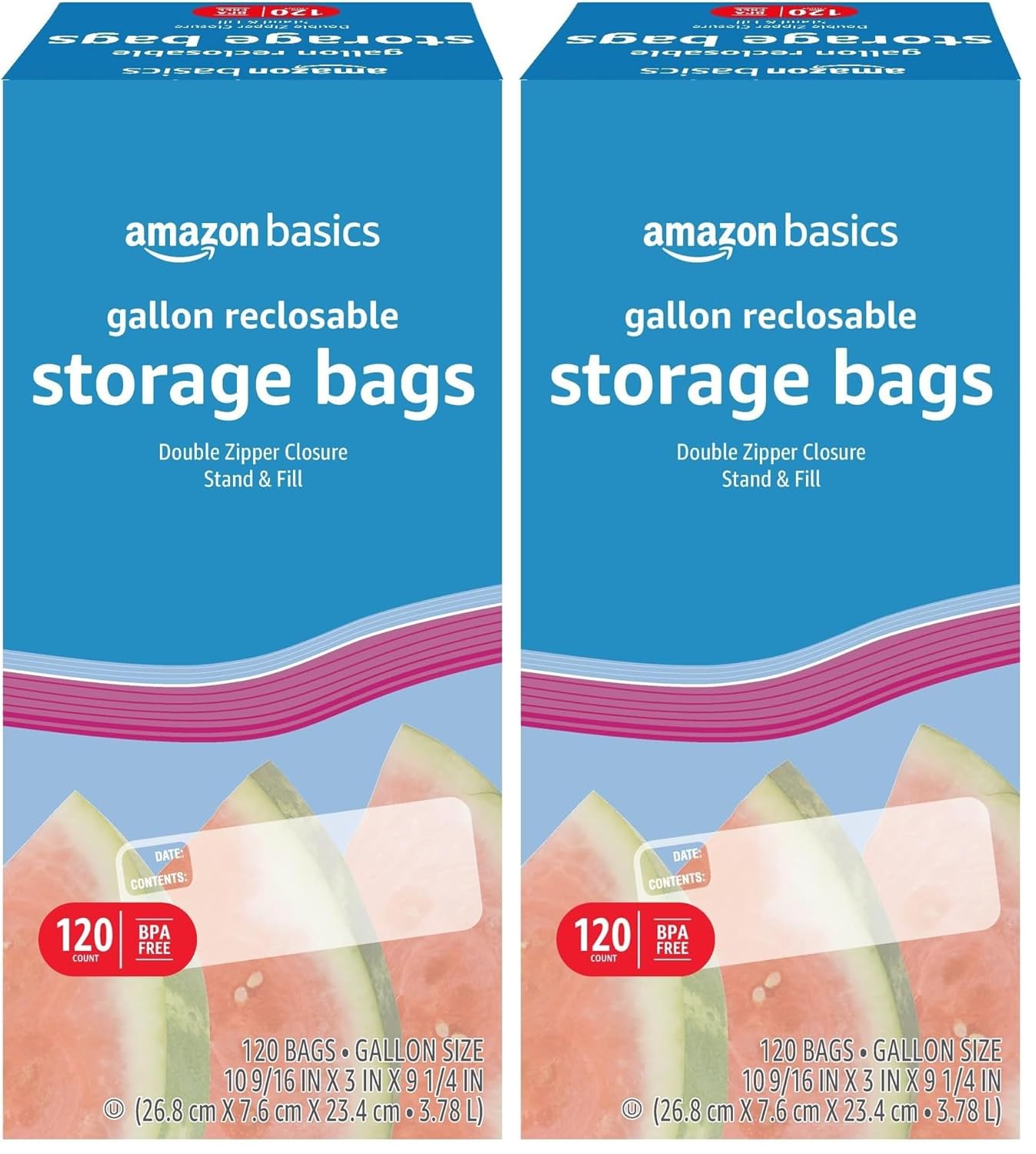 Amazon Basics Gallon Food Storage Bags