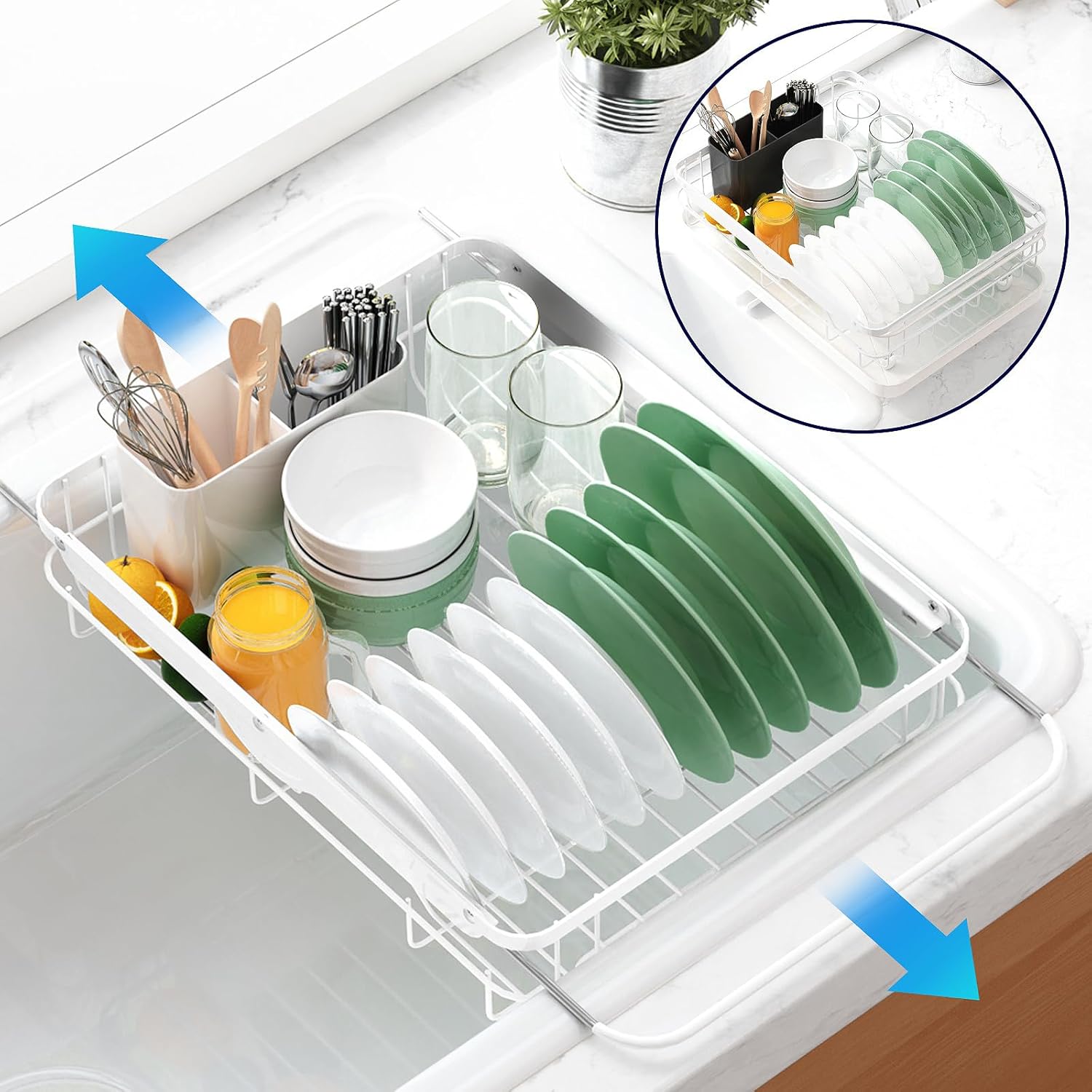 Kitsure Stainless Steel Dish Drying Rack