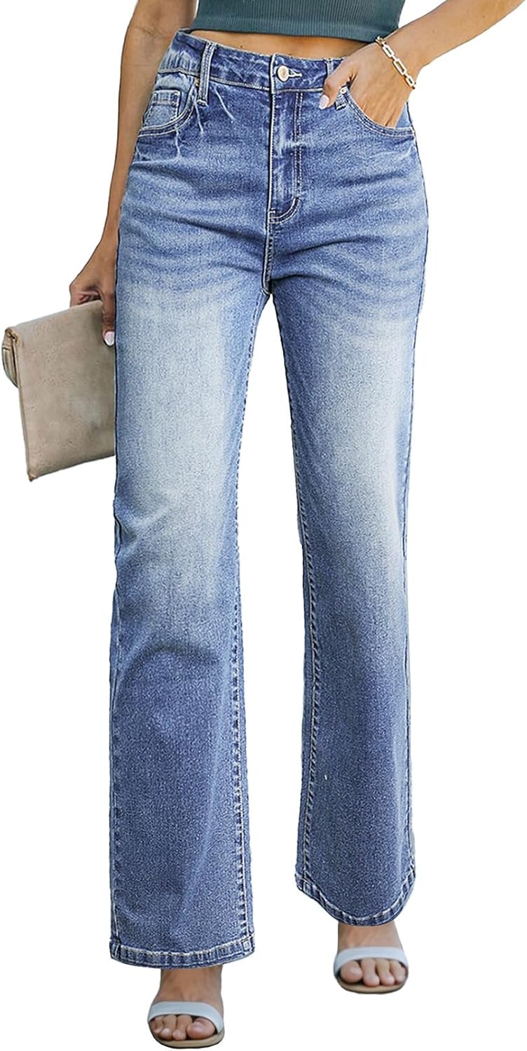 Sidefeel Women's Wide Leg Jeans Pants