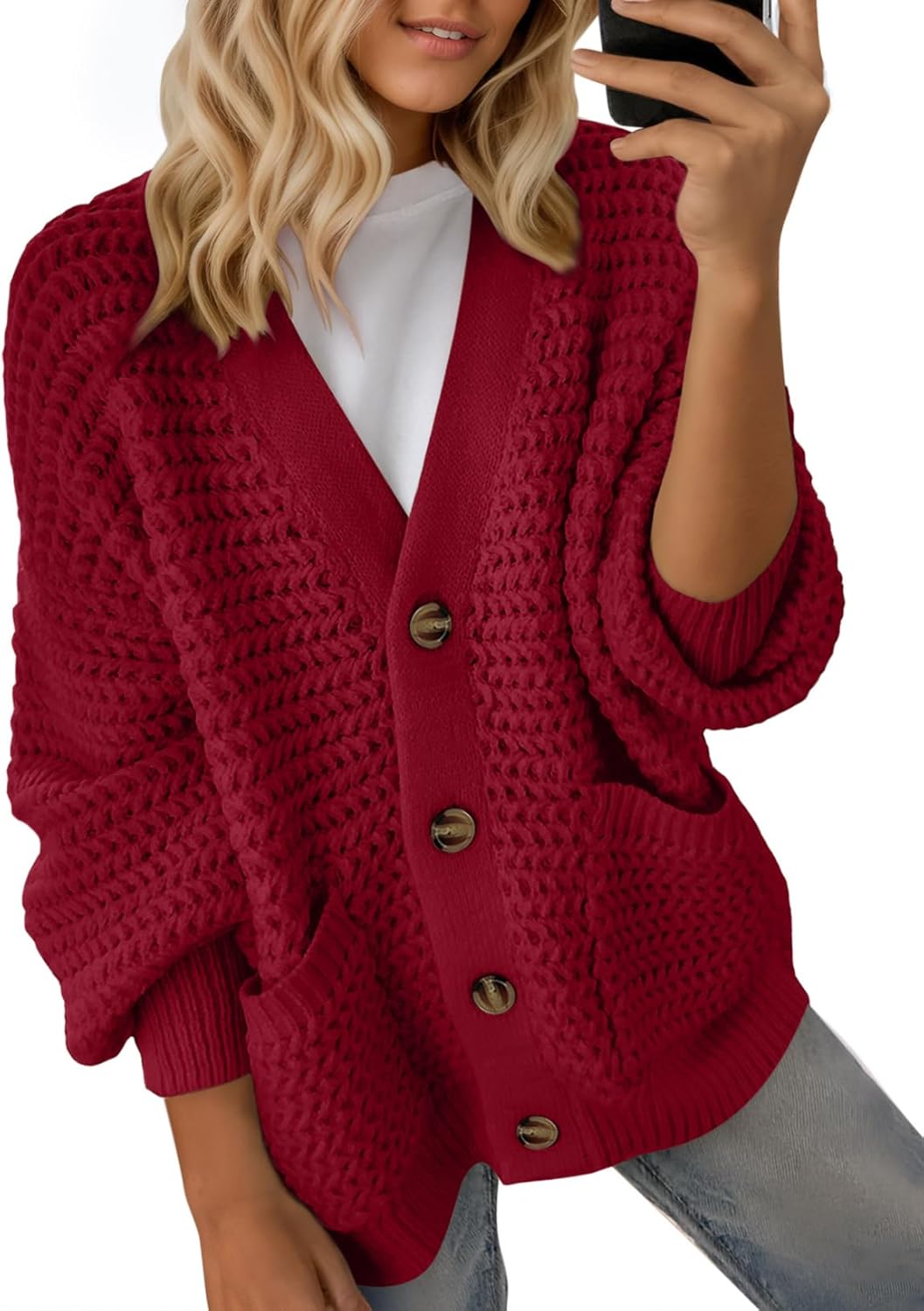Long Sleeve Knit Sweater Coat for Women