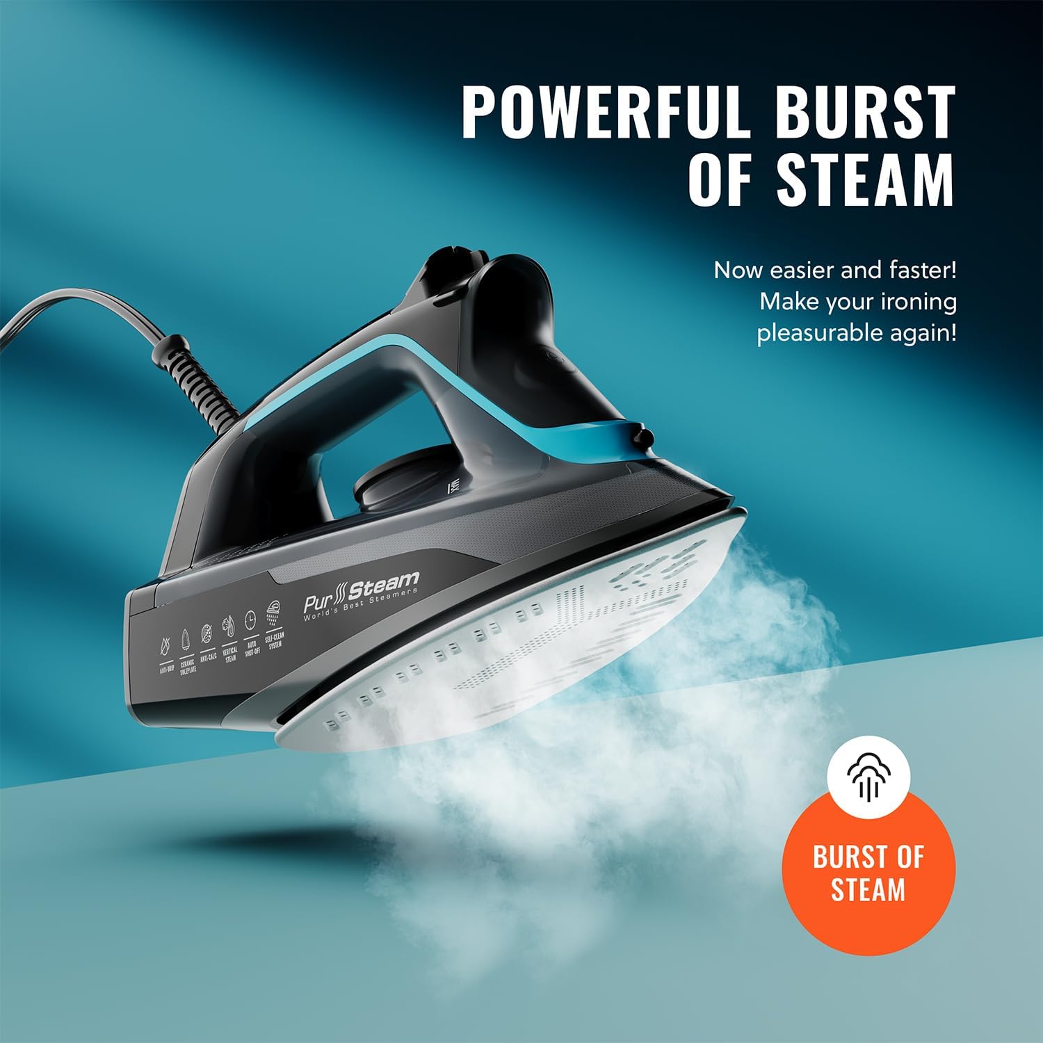 PurSteam Iron with Ceramic Soleplate