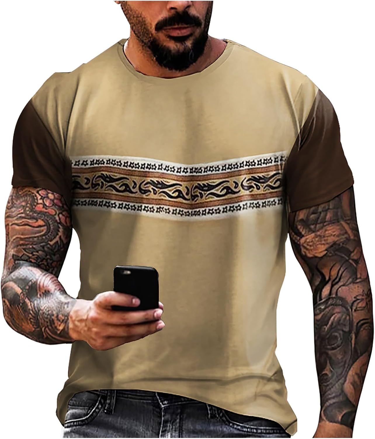 Mens Vintage Designer Raglan T-Shirt