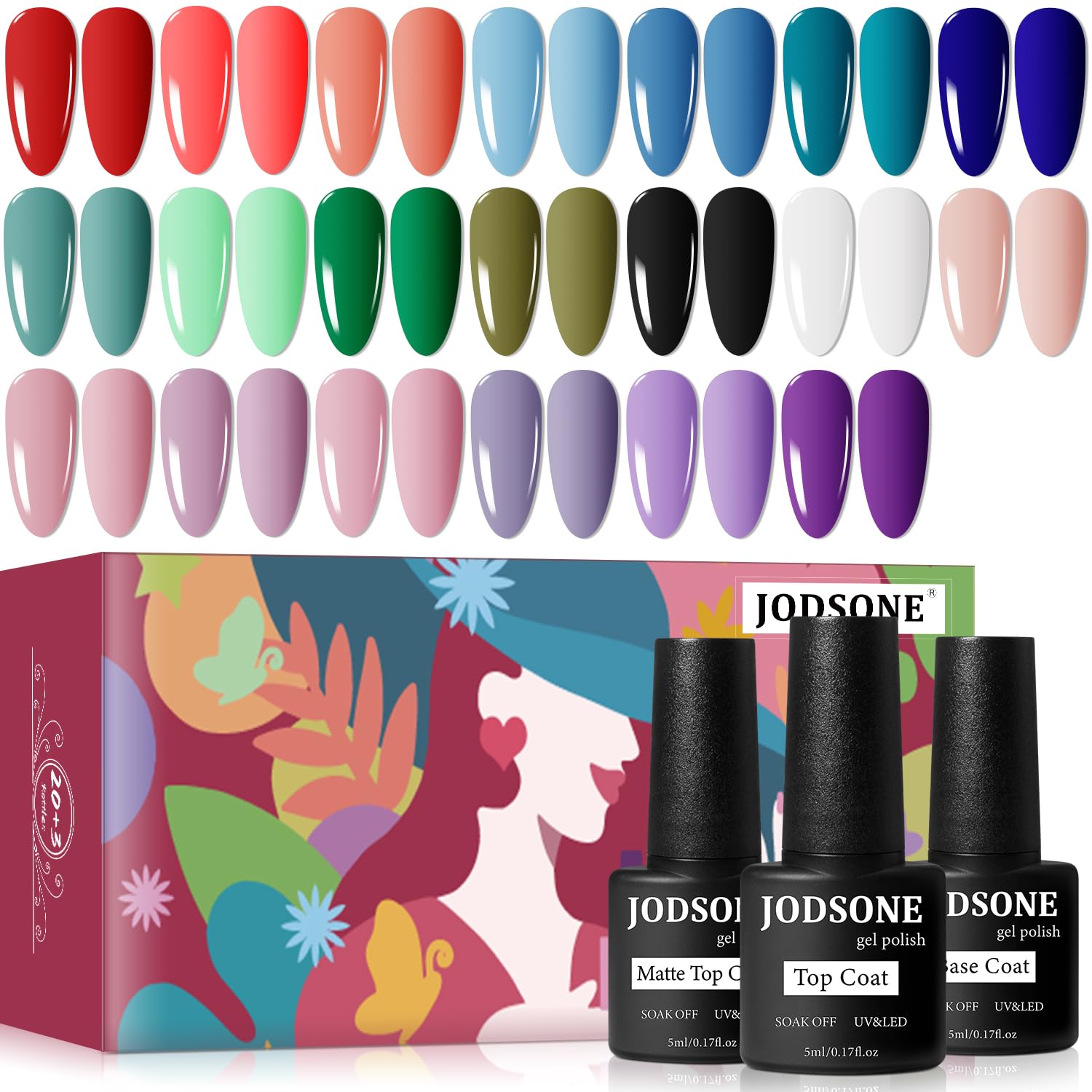 JODSONE Gel Nail Polish Kit with UV Light