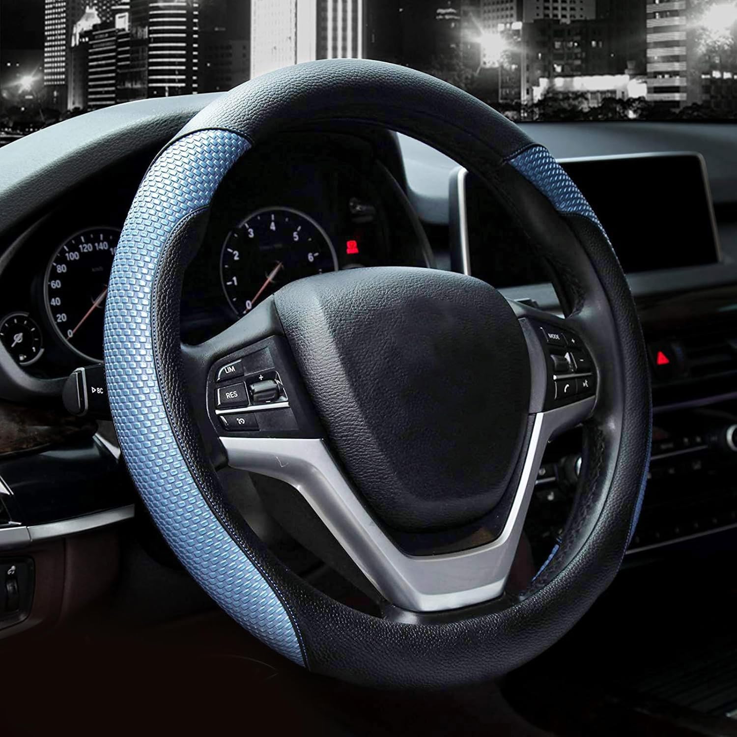 Valleycomfy Microfiber Leather Steering Wheel Cover