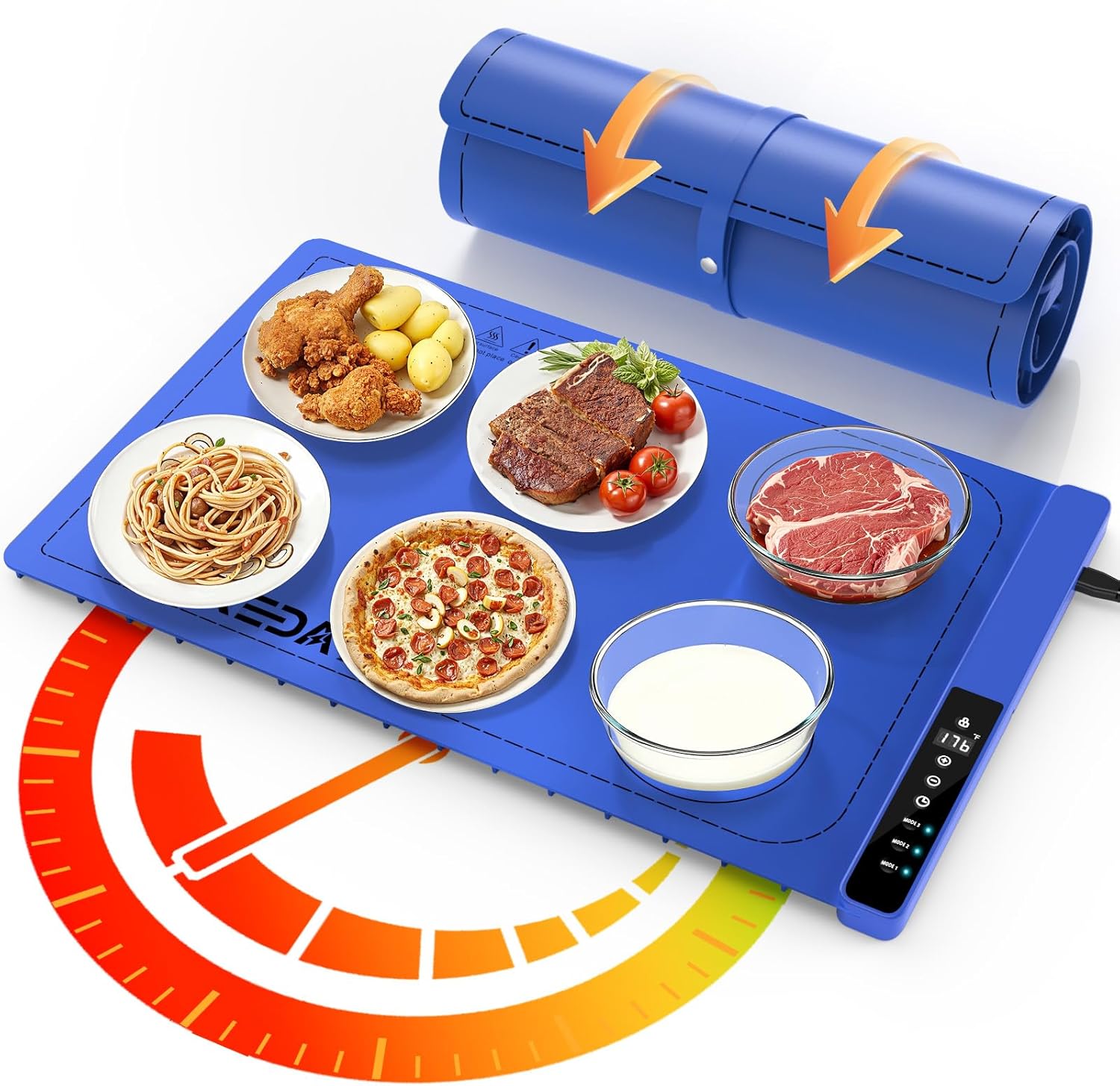 Food Warming Mat with 3-Zone Heating Mode