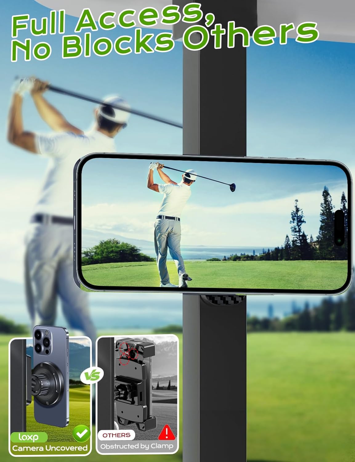 N56 Magnetic Golf Cart Phone Holder