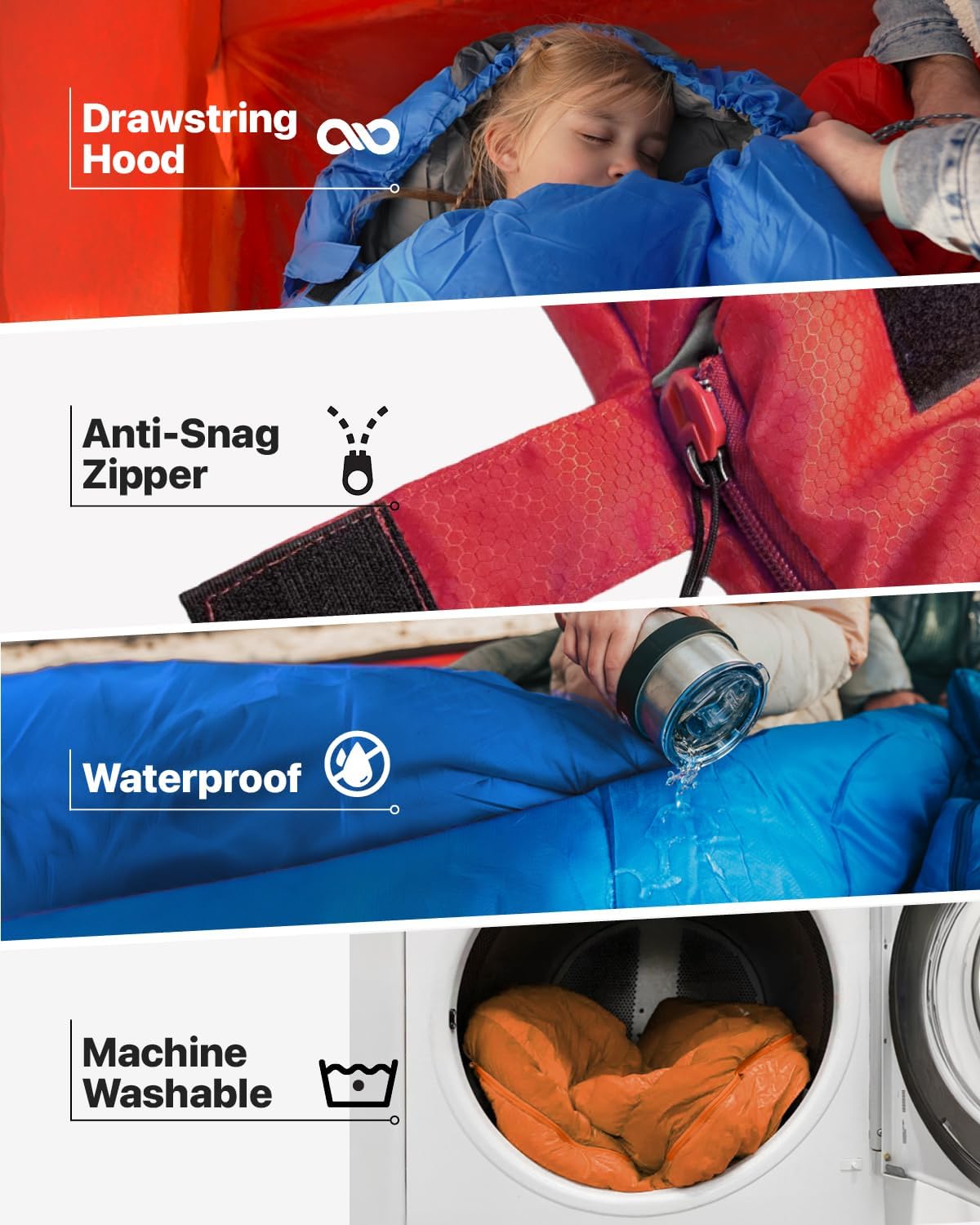 MalloMe Sleeping Bag – Lightweight Cold & Warm Camping