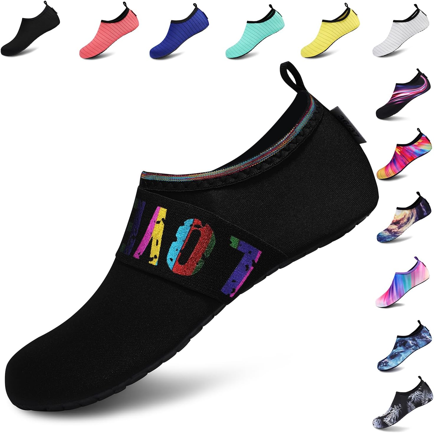 VIFUUR Water Shoes – Barefoot Quick-Dry Aqua Socks